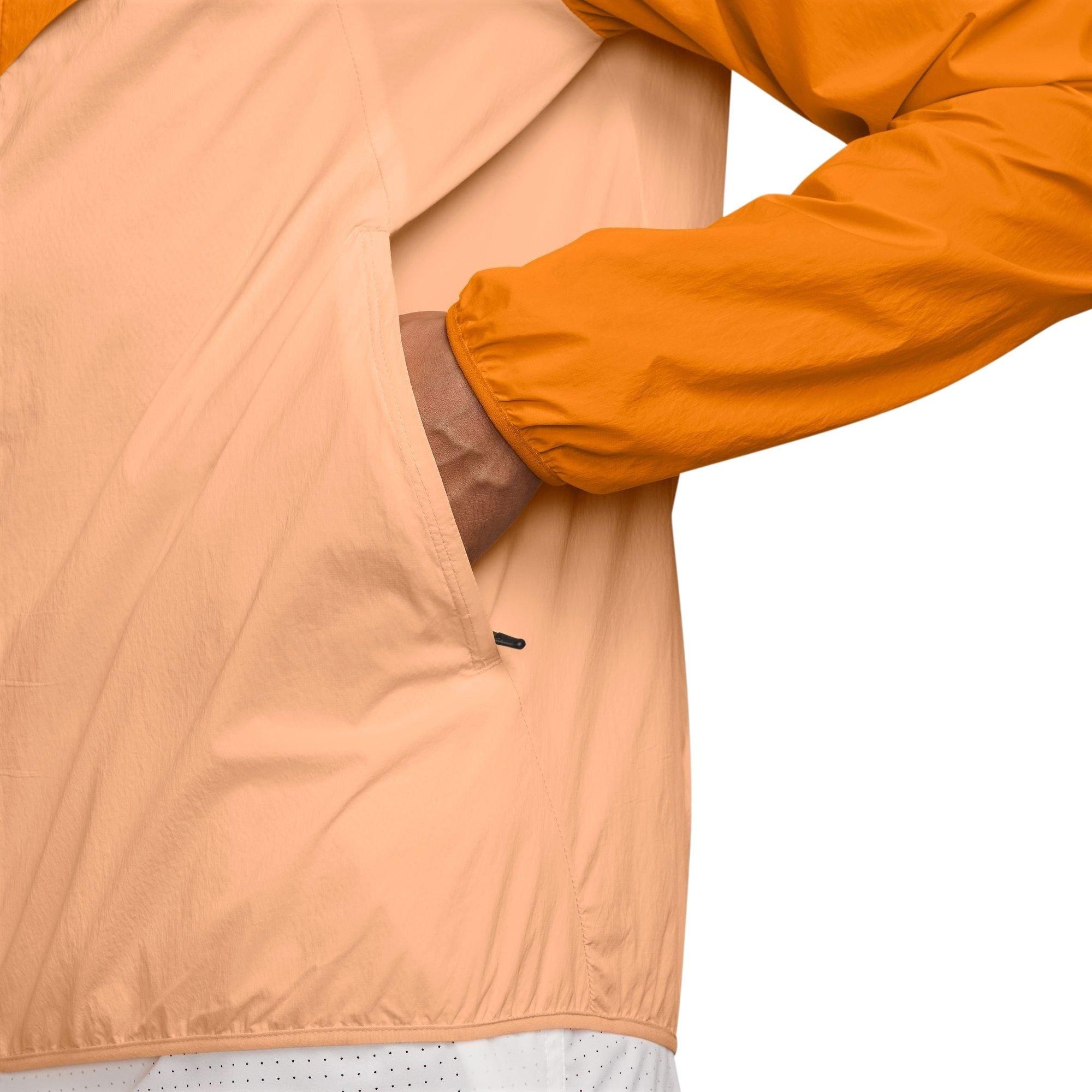 Nike Men's Stride Repel UV Running Jacket - ORANGE Thumbnail View 3