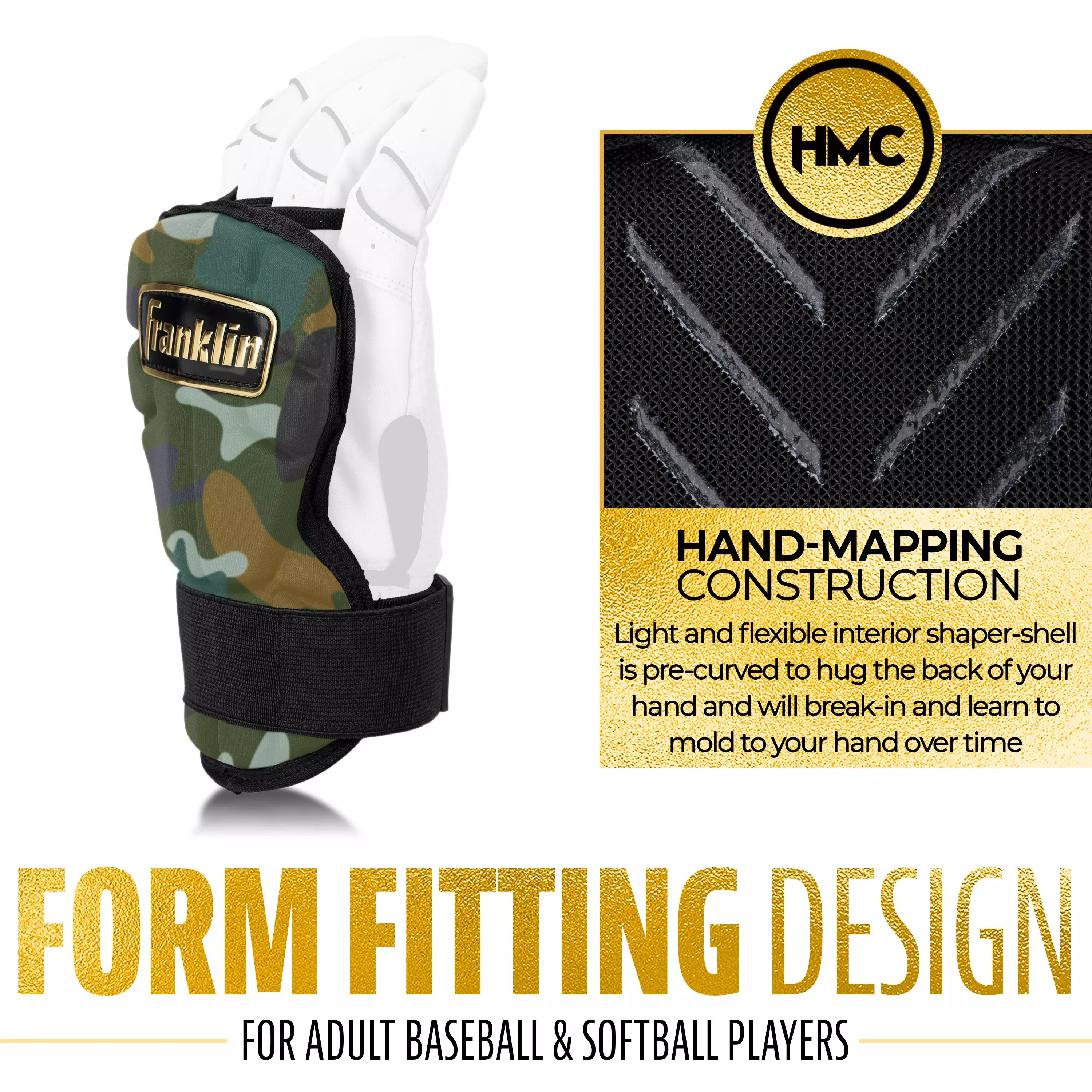 Franklin Sports PRT Protective Hand Guard LG - Camouflage - CAMOUFLAGE