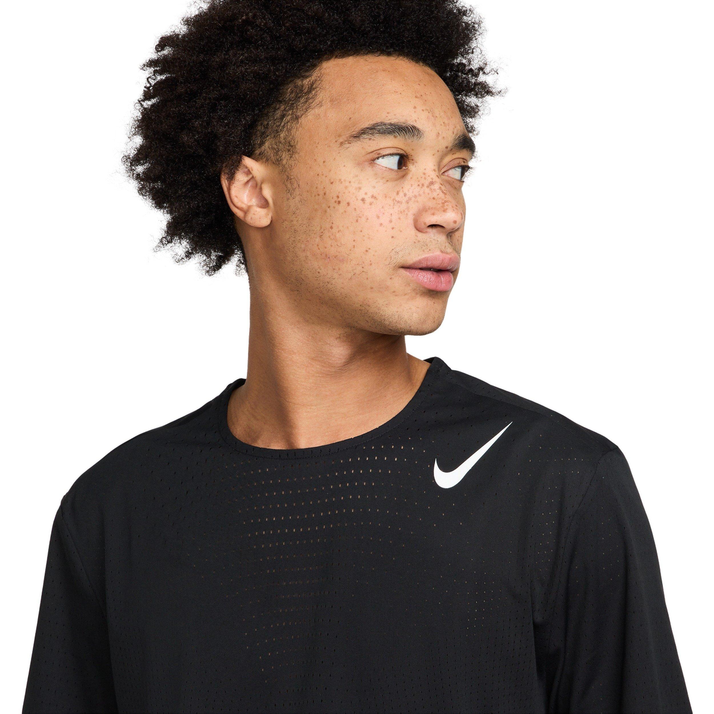 Nike Men's AeroSwift Dri-FIT ADV Short-Sleeve Running Top - BLACK Thumbnail View 3