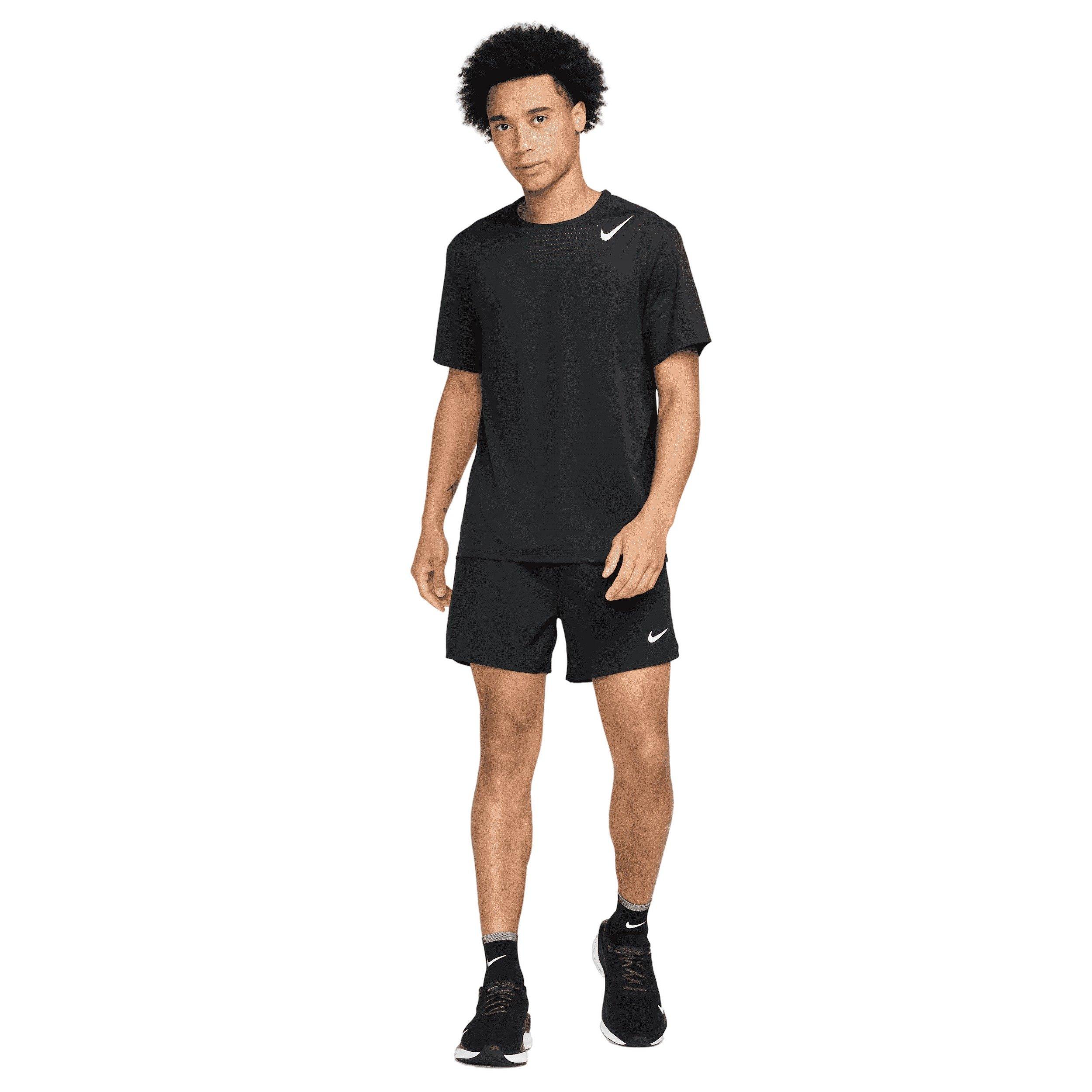 Nike Men's AeroSwift Dri-FIT ADV Short-Sleeve Running Top - BLACK Thumbnail View 5