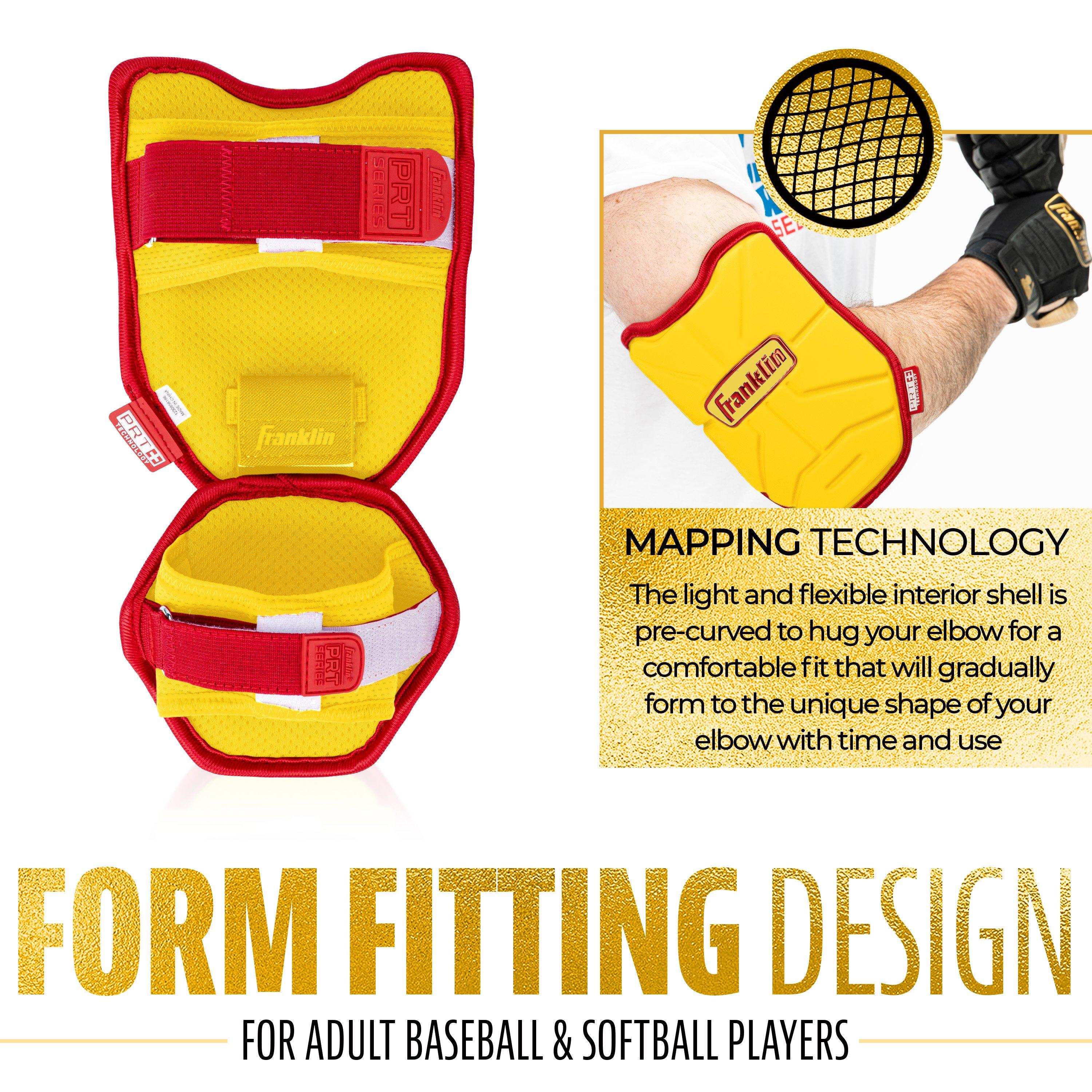Franklin Sports Adult PRT Protective Elbow Guard - Yellow/Red - YELLOW/RED Thumbnail View 8