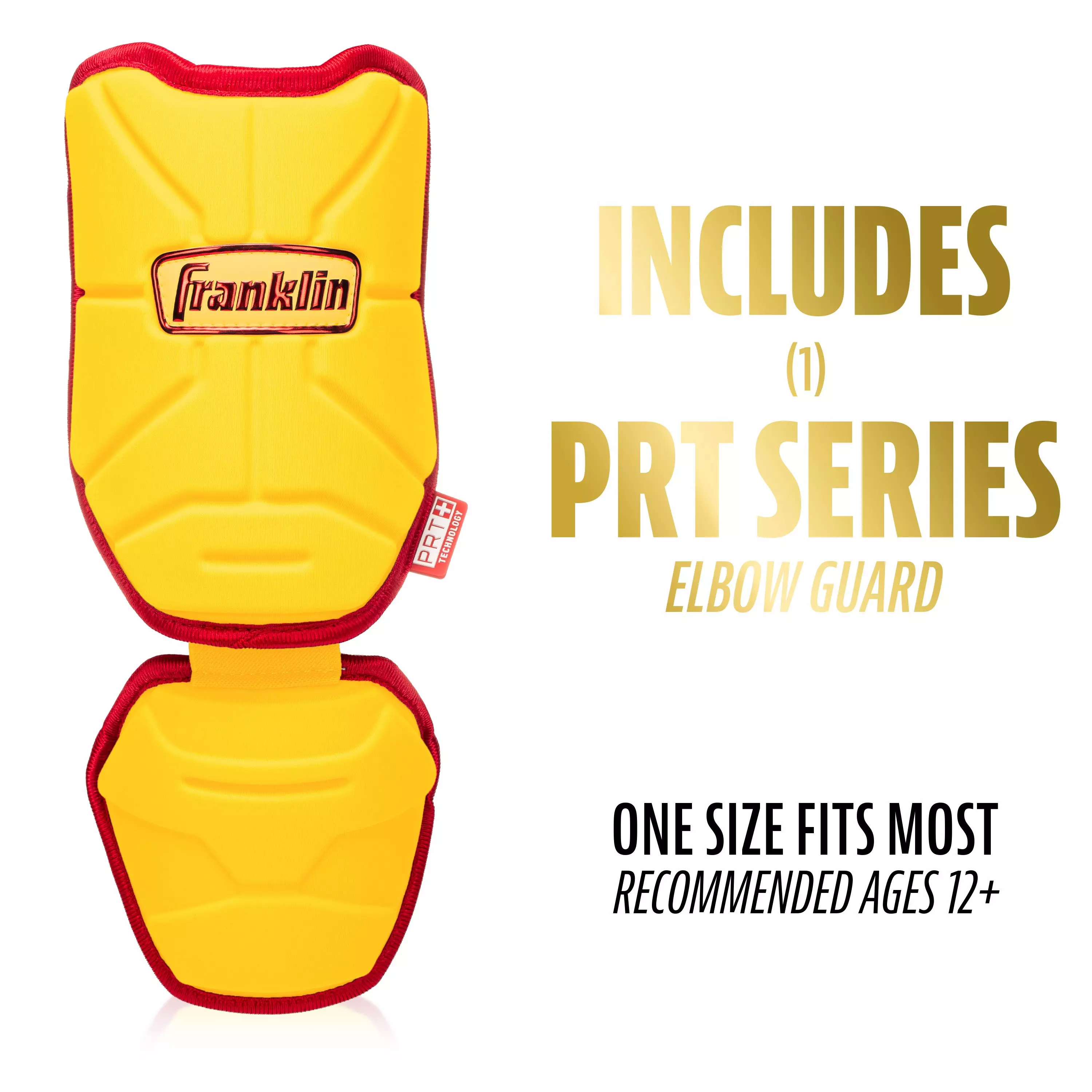 Franklin Sports Adult PRT Protective Elbow Guard - Yellow/Red - YELLOW/RED