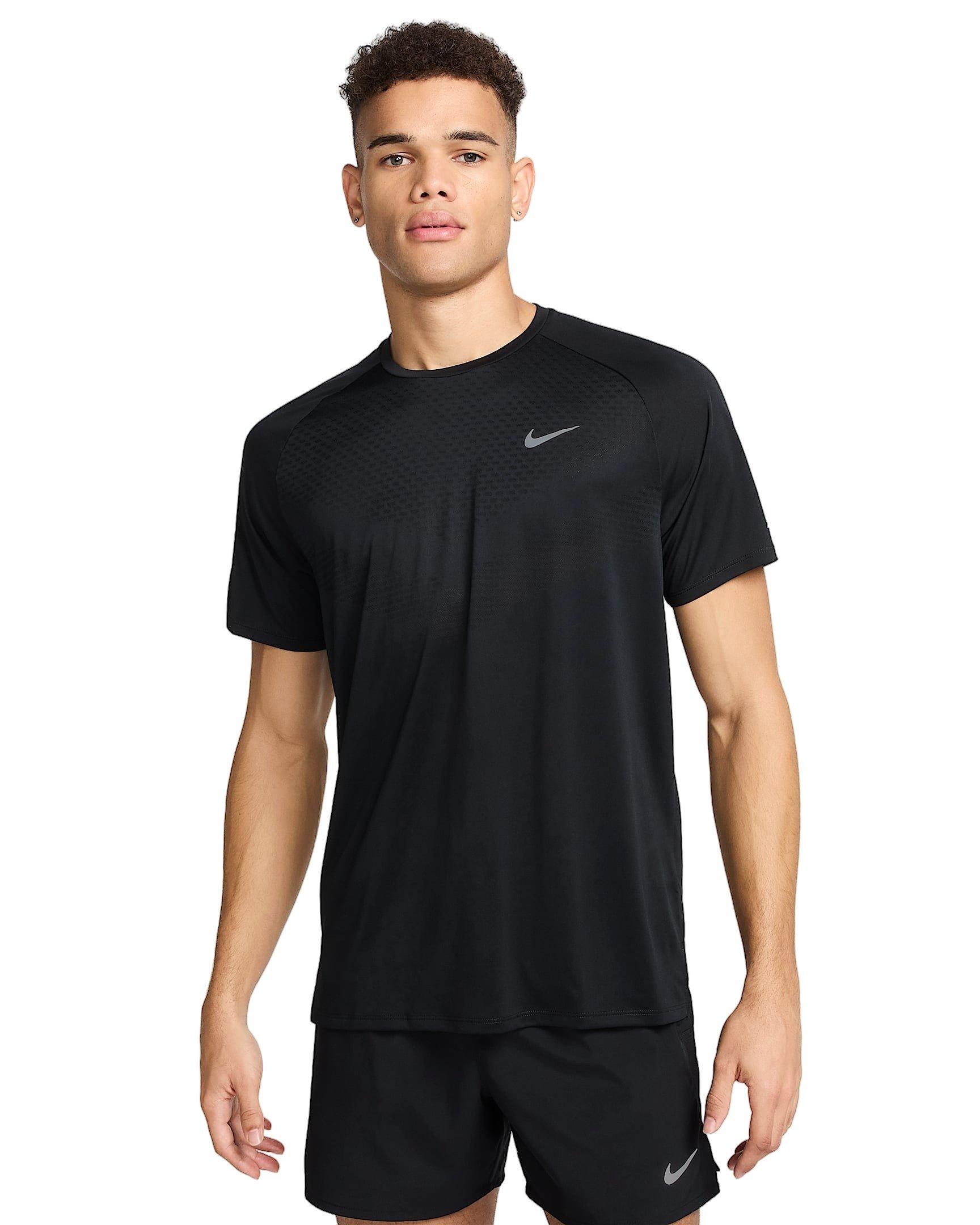 Nike Men's Stride ADV Dri-FIT Short-Sleeve Running Top - BLACK Thumbnail View 1