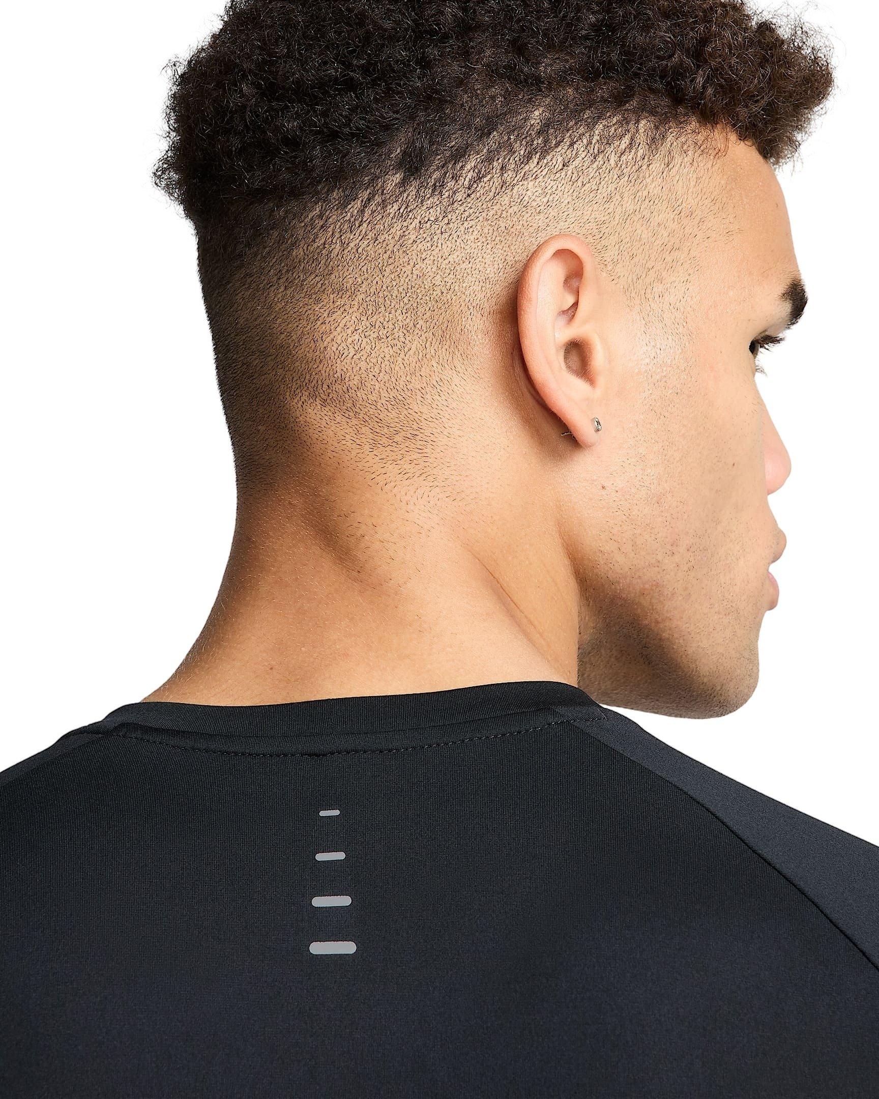 Nike Men's Stride ADV Dri-FIT Short-Sleeve Running Top - BLACK Thumbnail View 6