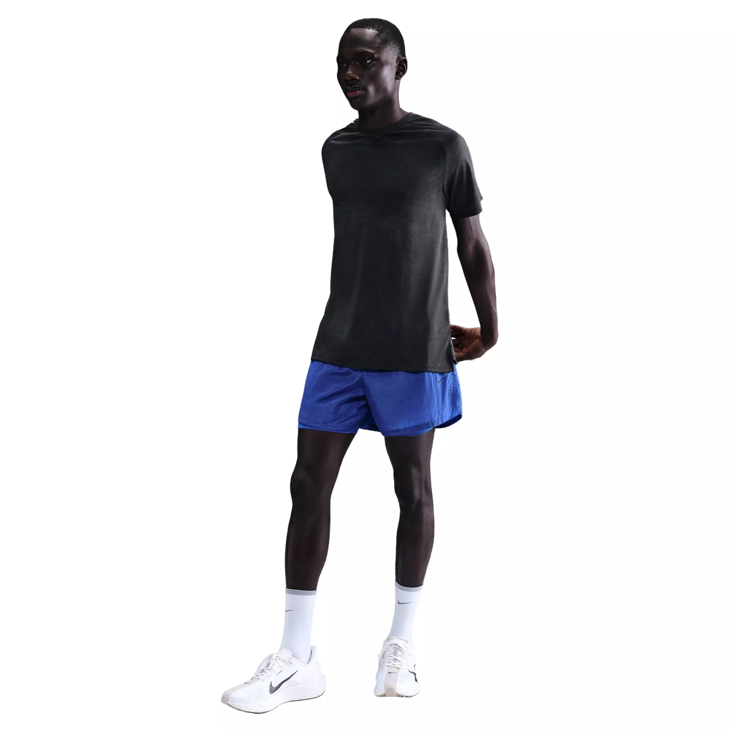 Nike Men's Stride Dri-FIT ADV SS Running Top with Reflective Design Accents - BLACK