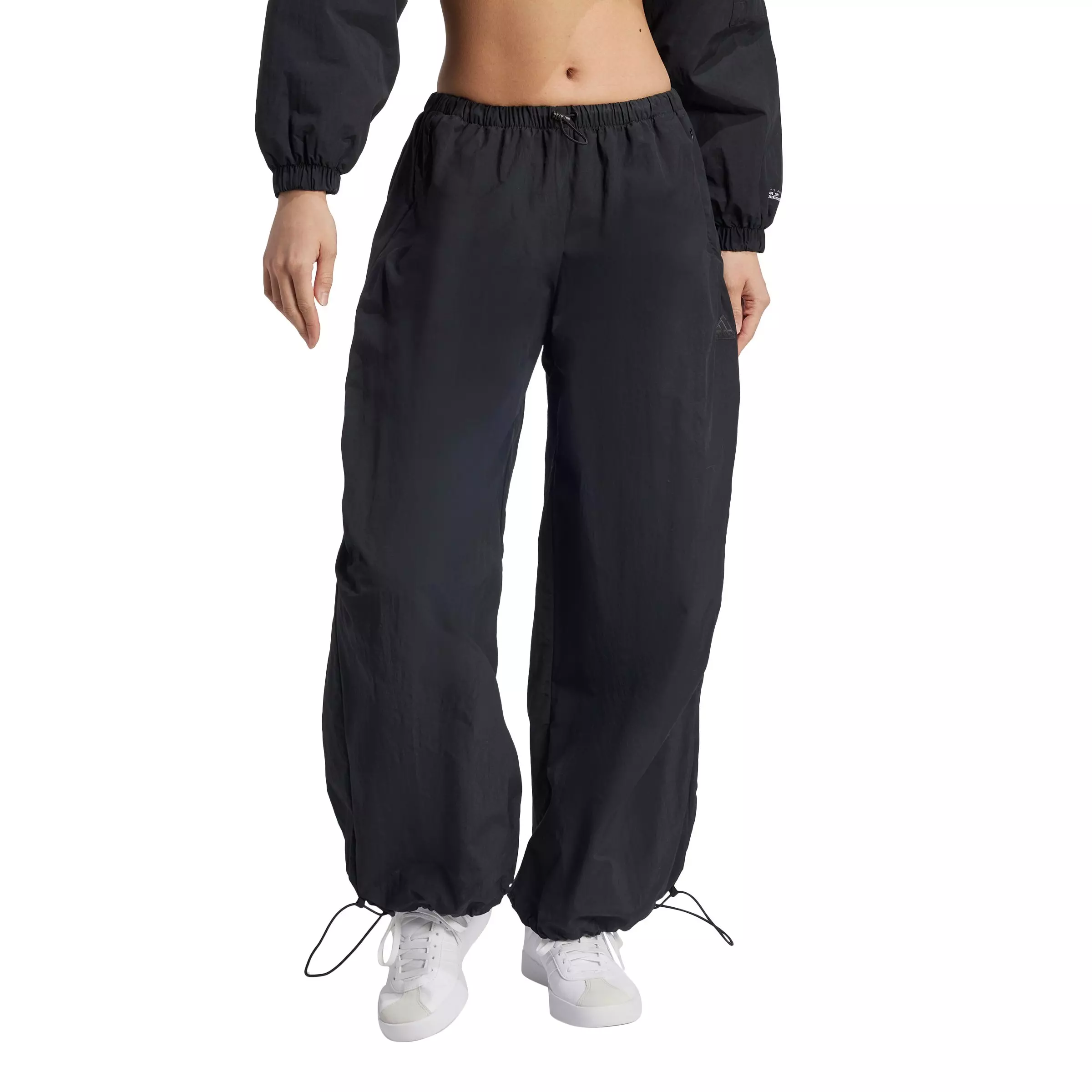 adidas Women's City Escape Woven Parachute Tracksuit Bottoms - Black - BLACK