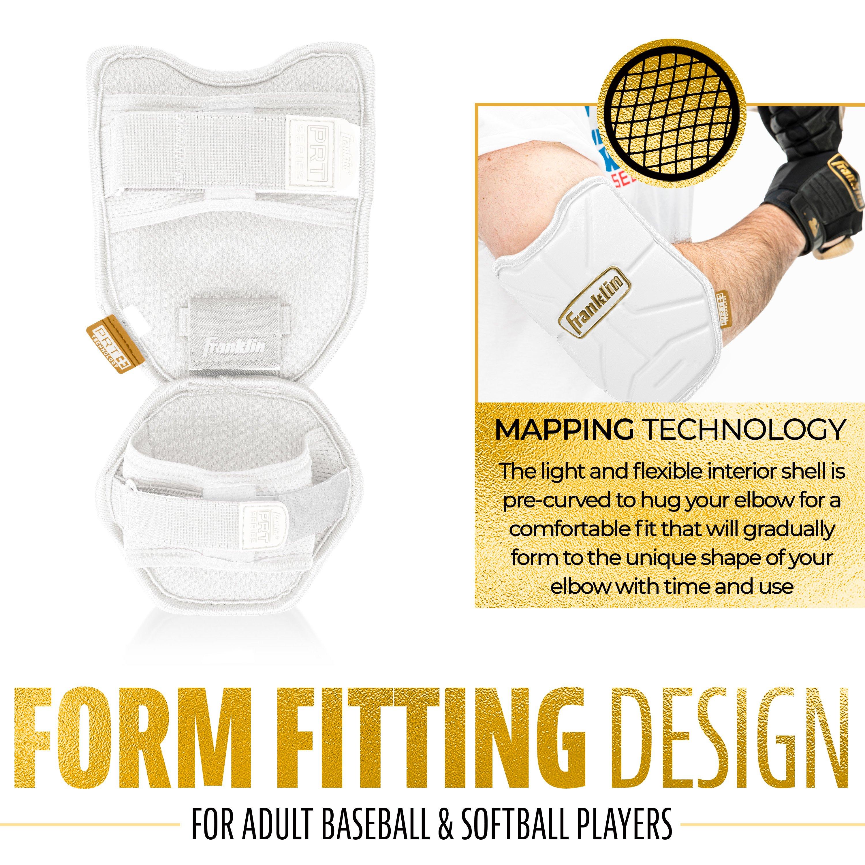 Franklin Sports Adult PRT Protective Elbow Guard - White/Gold - WHITE/GOLD Thumbnail View 8