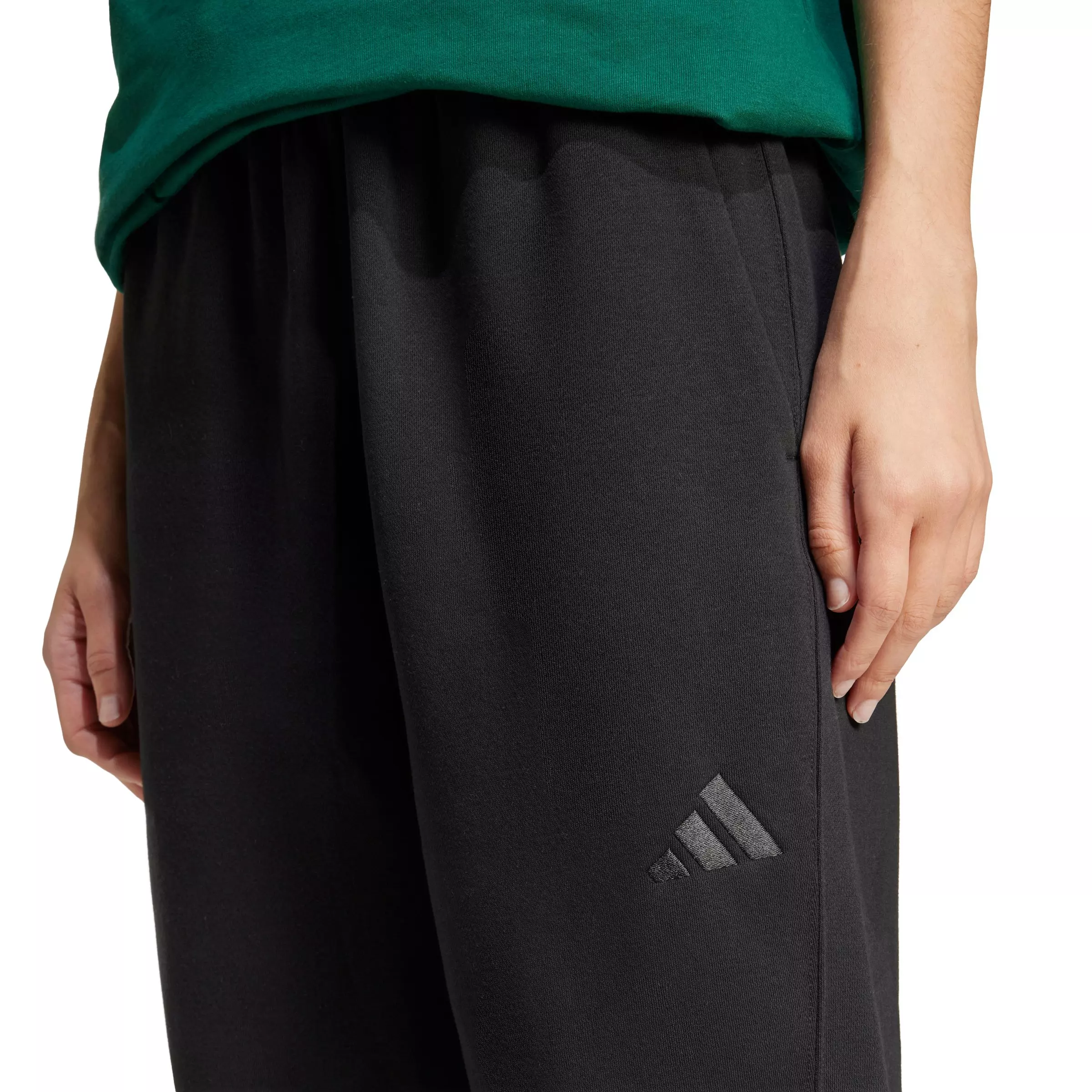 adidas Women's ALL SZN Fleece Loose Joggers - Black - BLACK