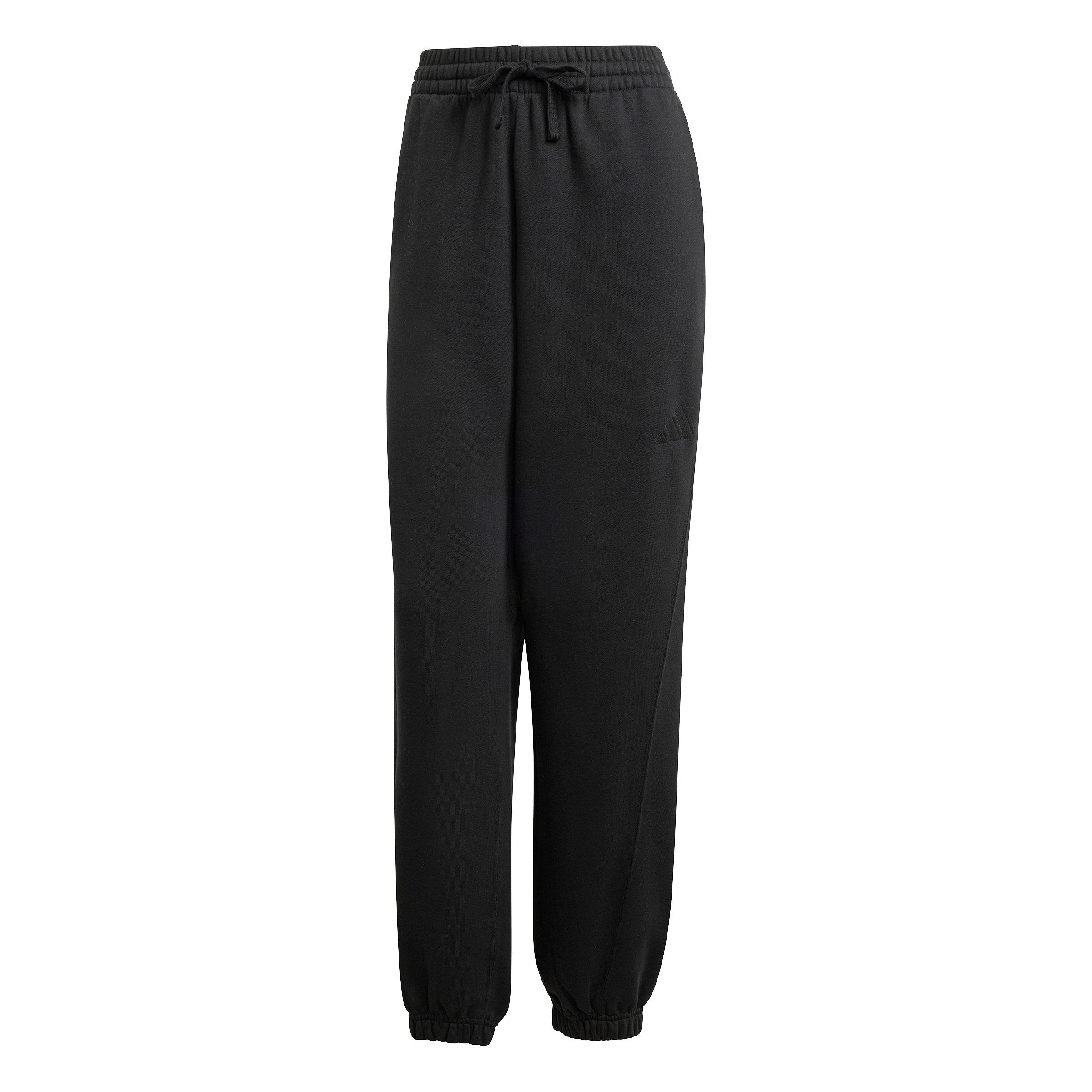 adidas Women's ALL SZN Fleece Loose Joggers - Black - BLACK Thumbnail View 6