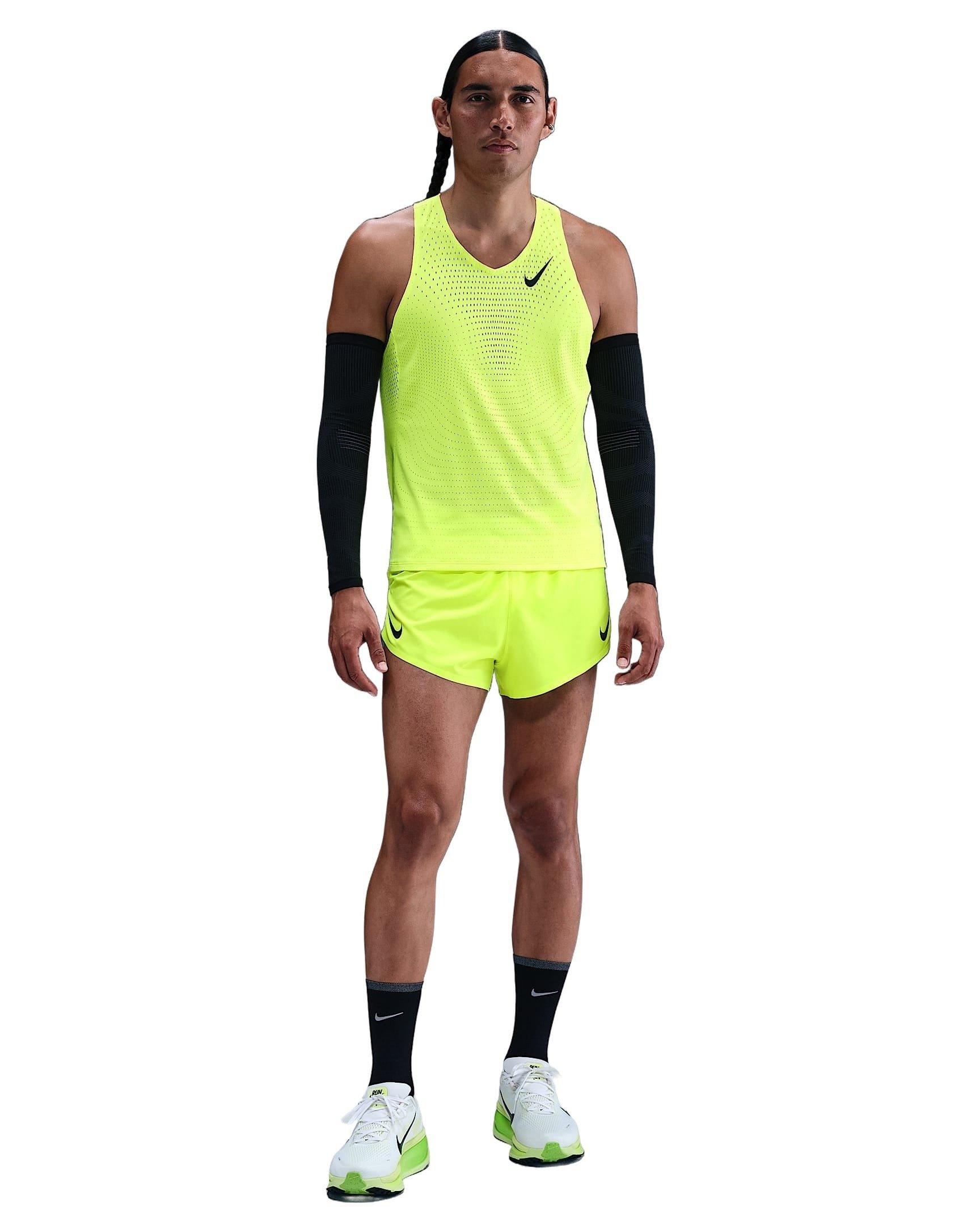 Nike Men's AeroSwift Dri-FIT ADV Running Vest - Volt - VOLT Thumbnail View 5