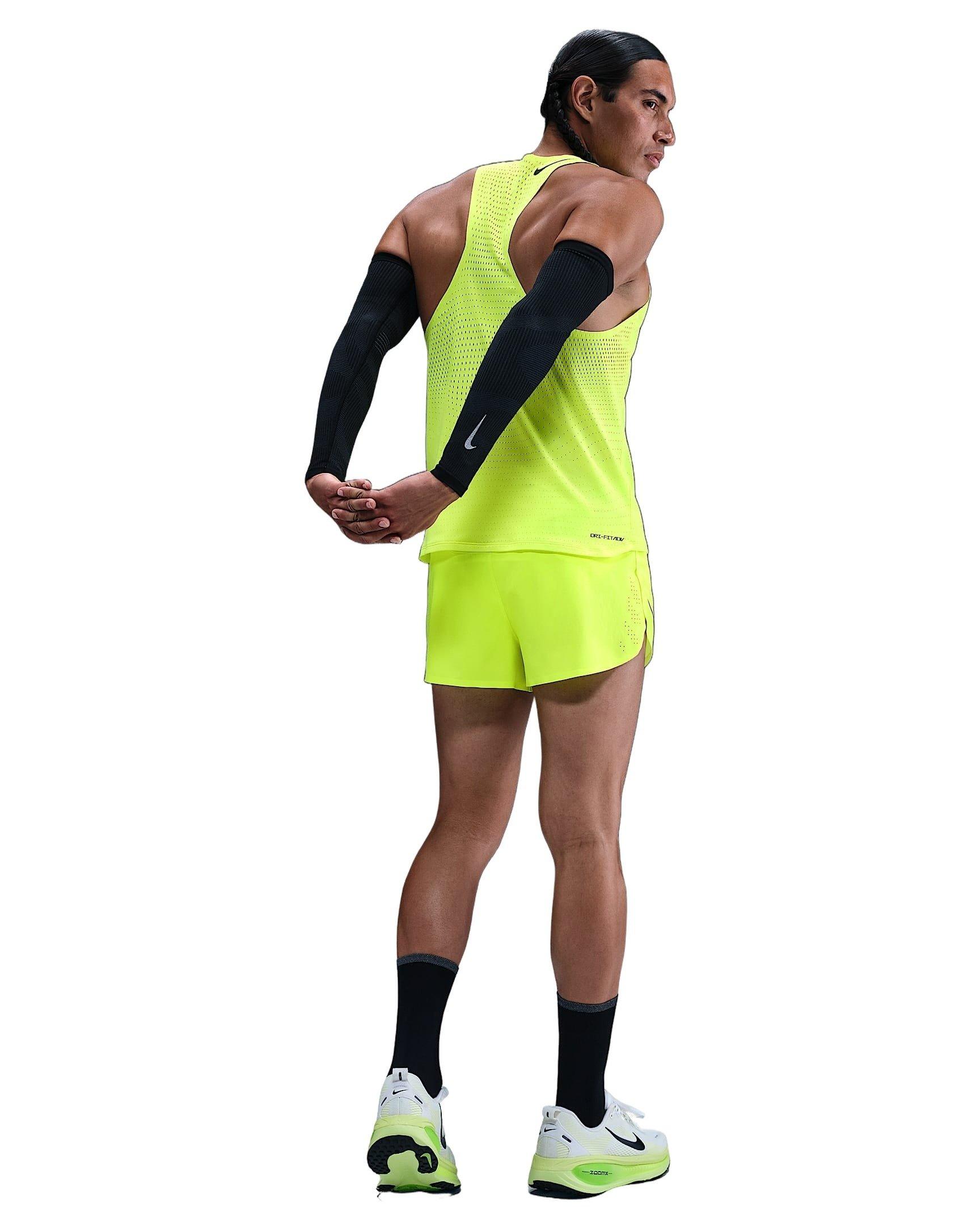 Nike Men's AeroSwift Dri-FIT ADV Running Vest - Volt - VOLT Thumbnail View 6