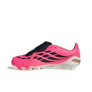 adidas Predator League Fold-Over Tongue FG "Solar/Chrome/Black" Grade School Kids' Soccer Cleat - SOLAR/CHROME/BLACK
