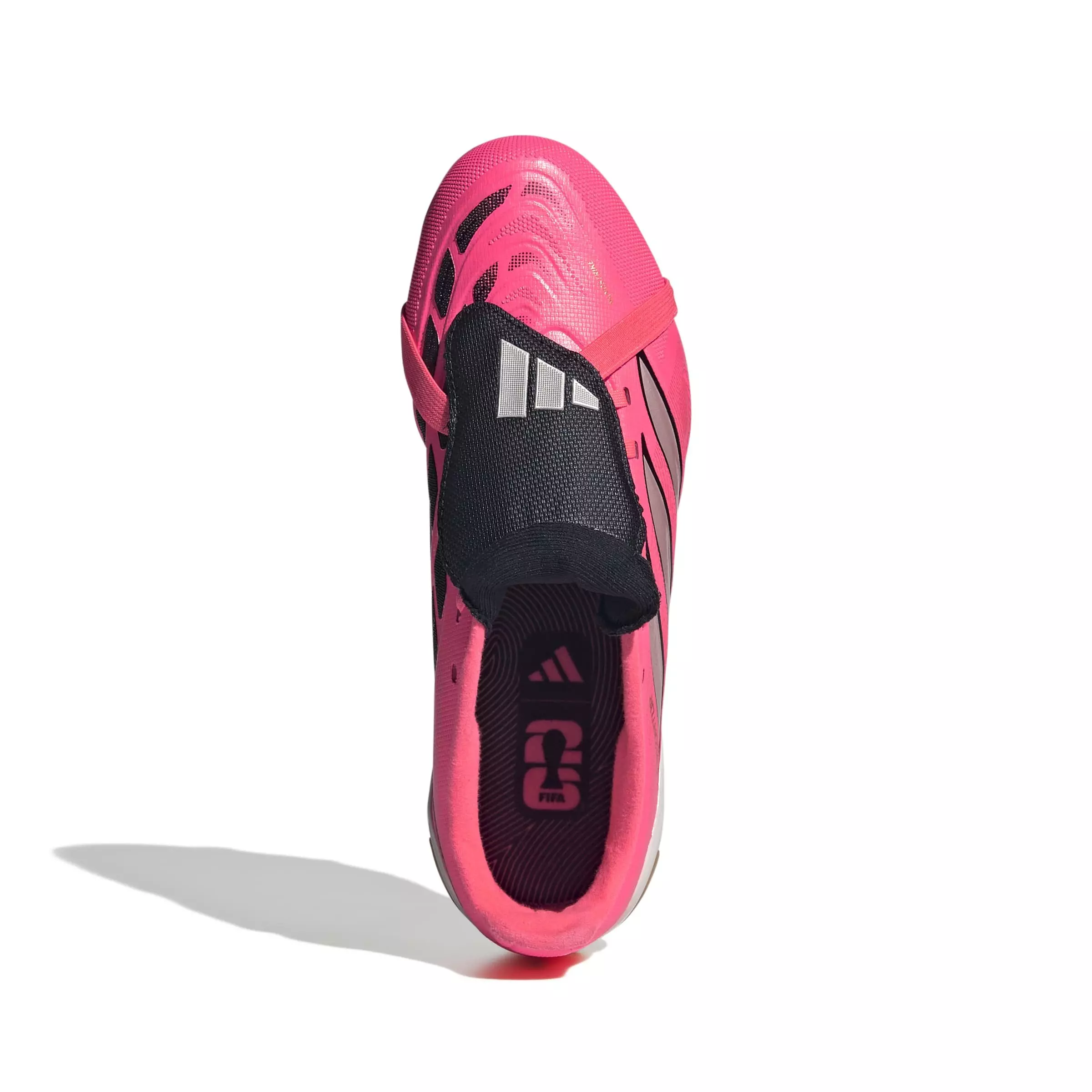 adidas Predator League Fold-Over Tongue FG "Solar/Chrome/Black" Grade School Kids' Soccer Cleat - SOLAR/CHROME/BLACK