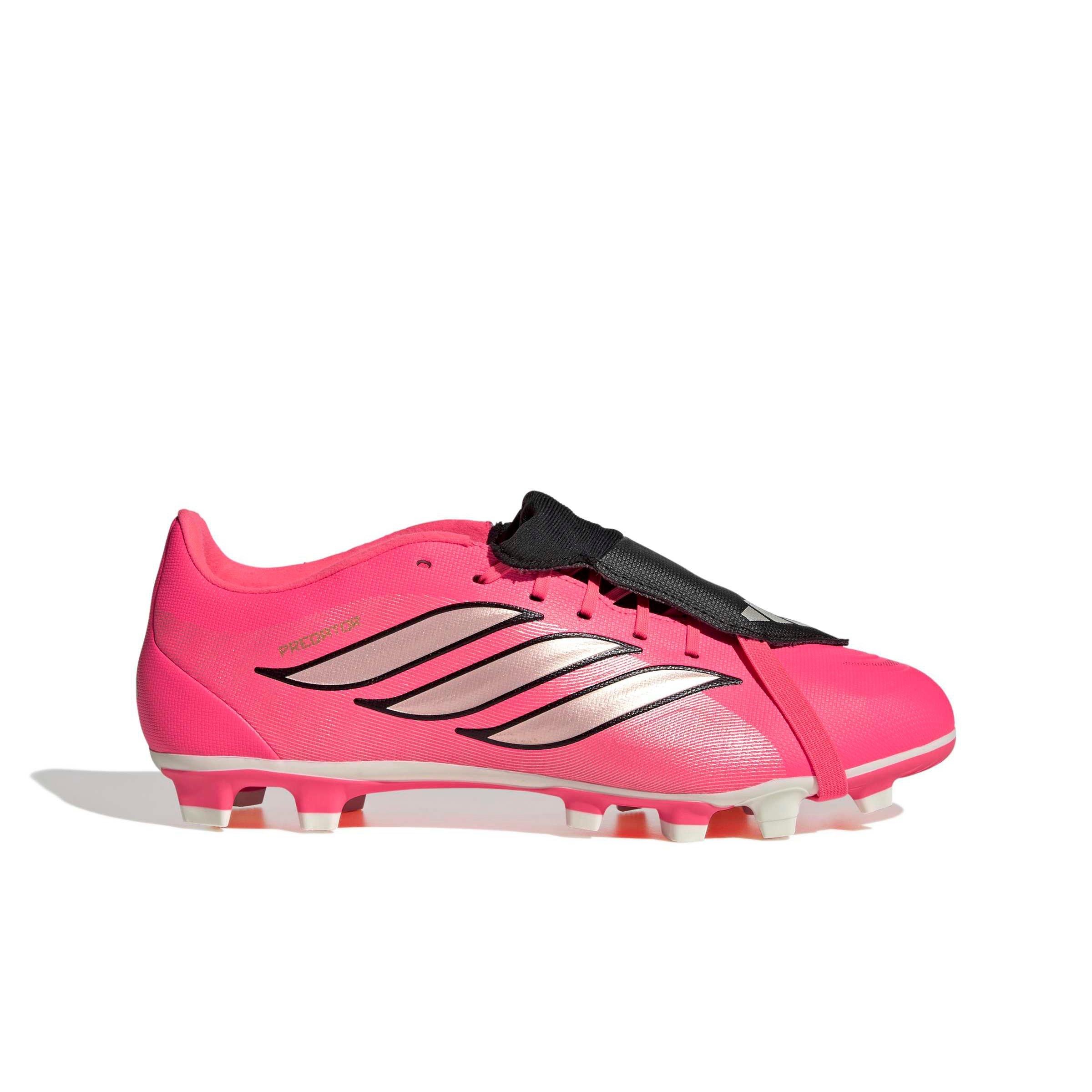 adidas Predator Club Fold-Over Tongue MG "Solar Turbo/Thermal Chrome/Core Black" Men's Soccer Cleat - SOLAR/CHROME/BLACK
