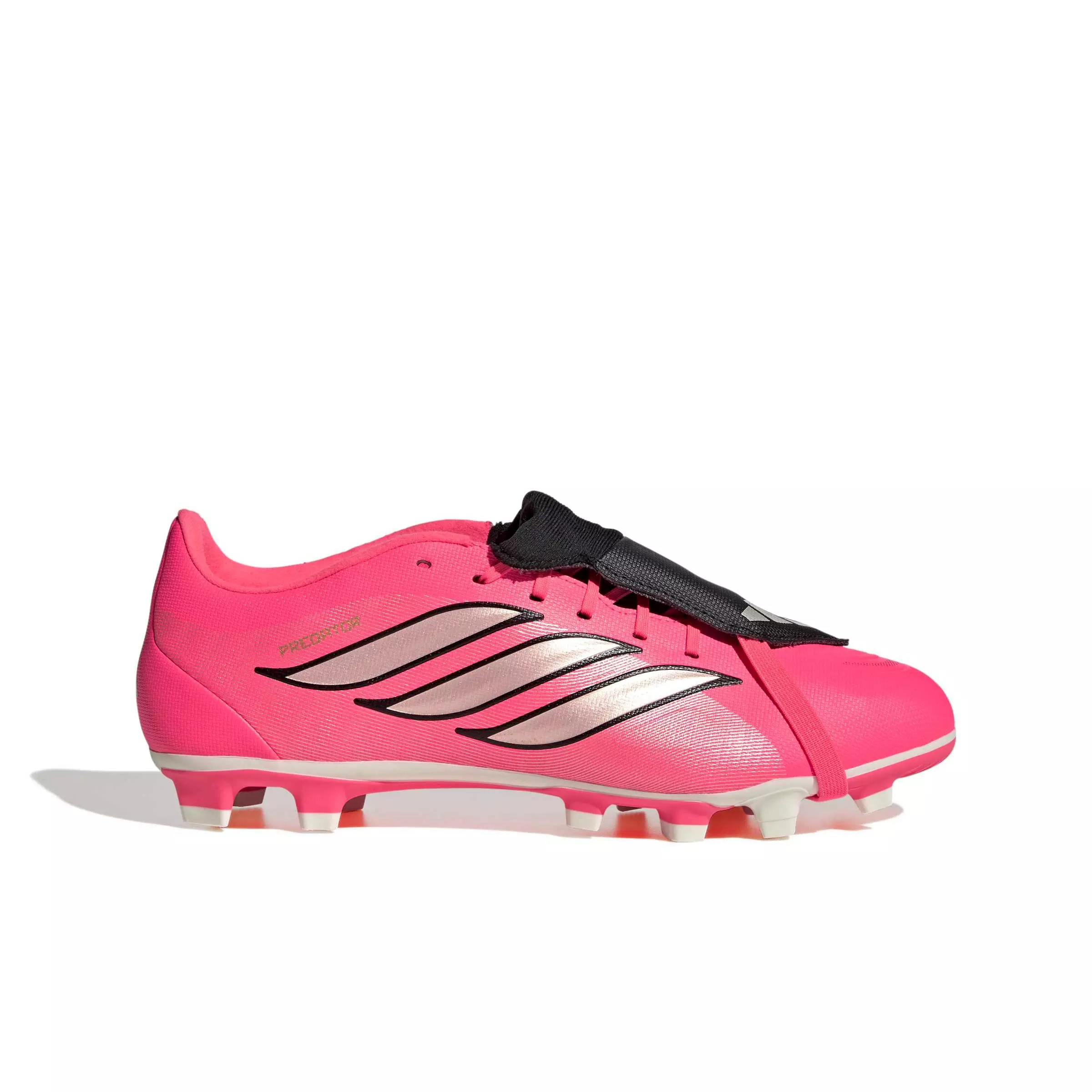 adidas Predator Club Fold-Over Tongue MG "Solar Turbo/Thermal Chrome/Core Black" Men's Soccer Cleat - SOLAR/CHROME/BLACK