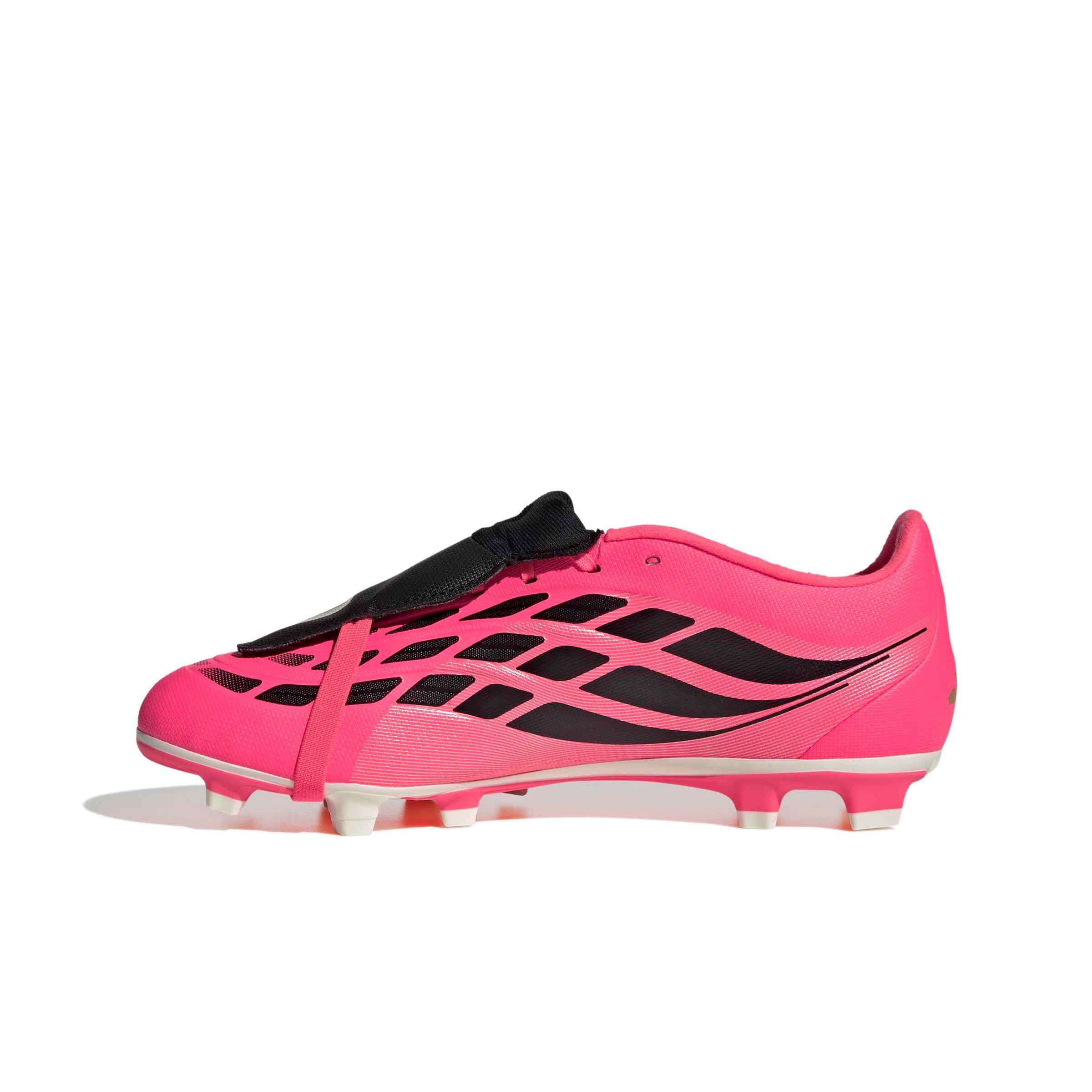 adidas Predator Club Fold-Over Tongue MG "Solar Turbo/Thermal Chrome/Core Black" Men's Soccer Cleat - SOLAR/CHROME/BLACK