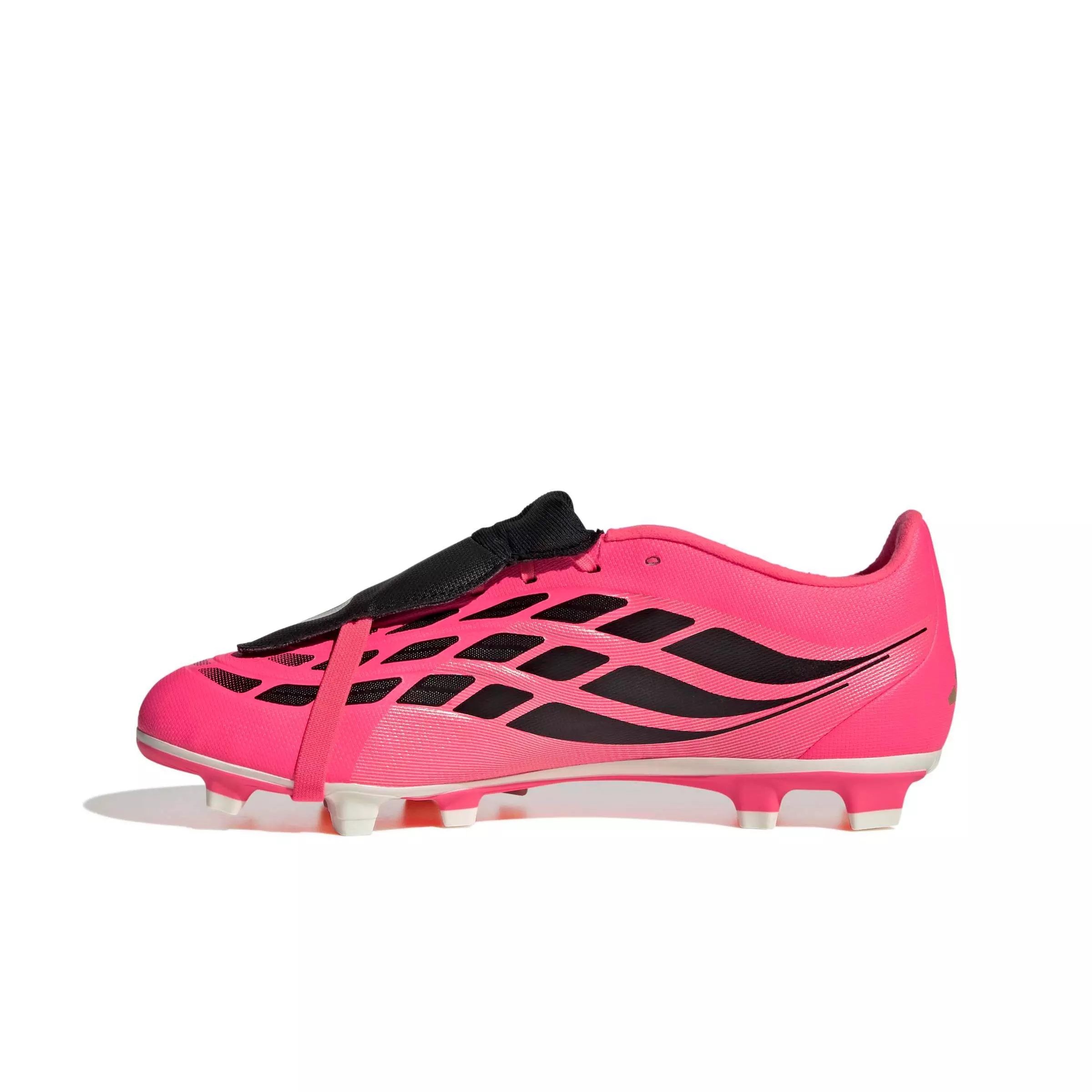 adidas Predator Club Fold-Over Tongue MG "Solar Turbo/Thermal Chrome/Core Black" Men's Soccer Cleat - SOLAR/CHROME/BLACK