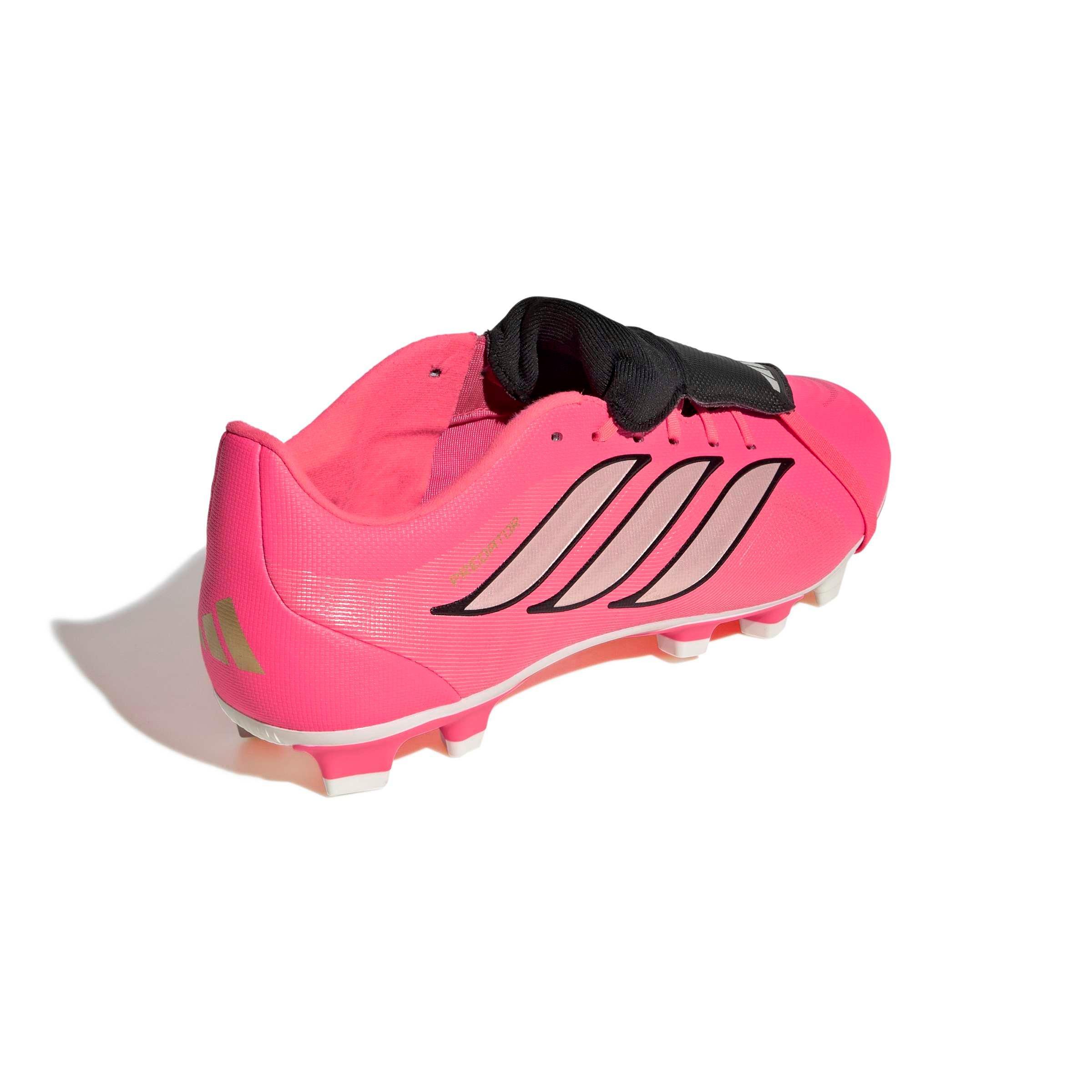 adidas Predator Club Fold-Over Tongue MG "Solar Turbo/Thermal Chrome/Core Black" Men's Soccer Cleat - SOLAR/CHROME/BLACK