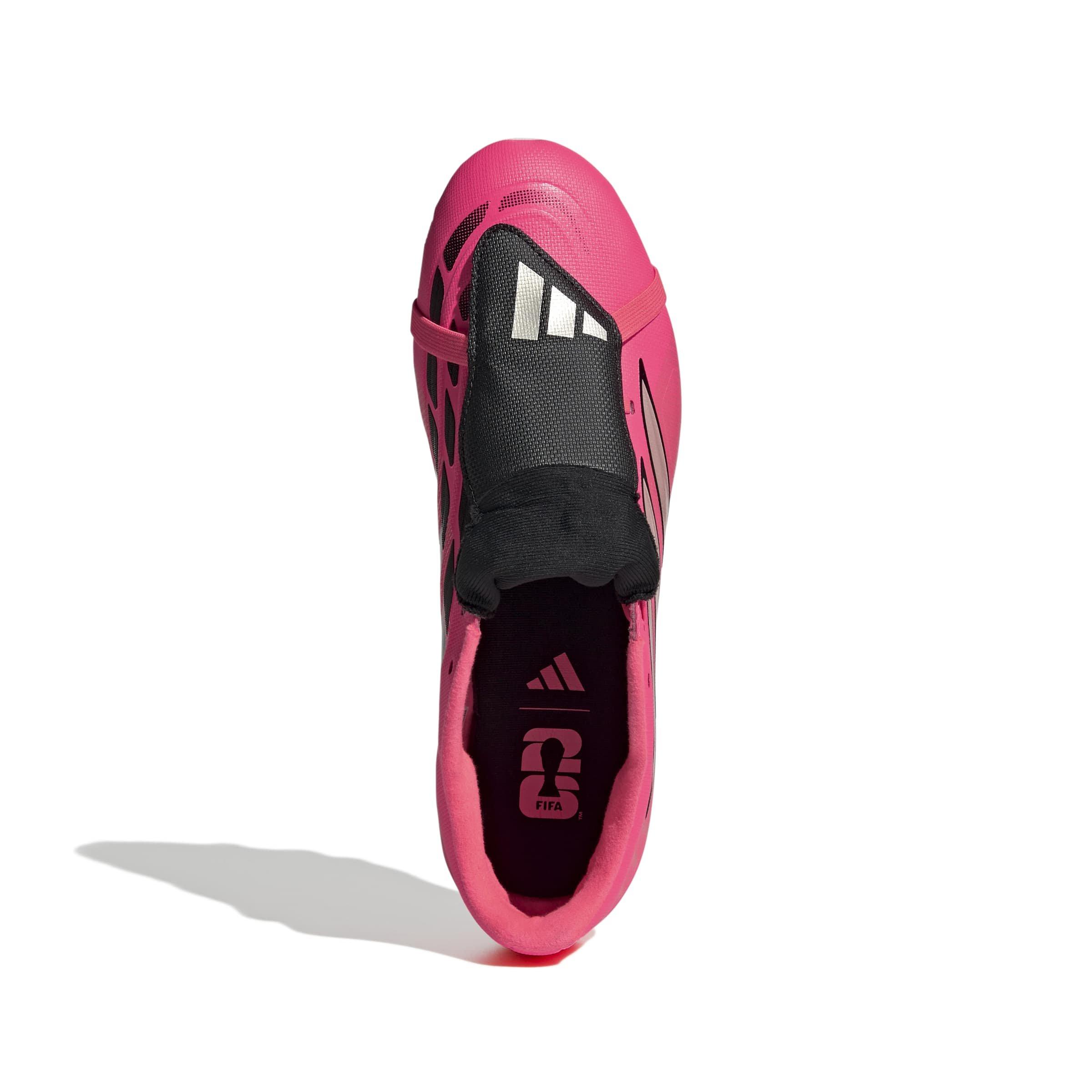 adidas Predator Club Fold-Over Tongue MG "Solar Turbo/Thermal Chrome/Core Black" Men's Soccer Cleat - SOLAR/CHROME/BLACK