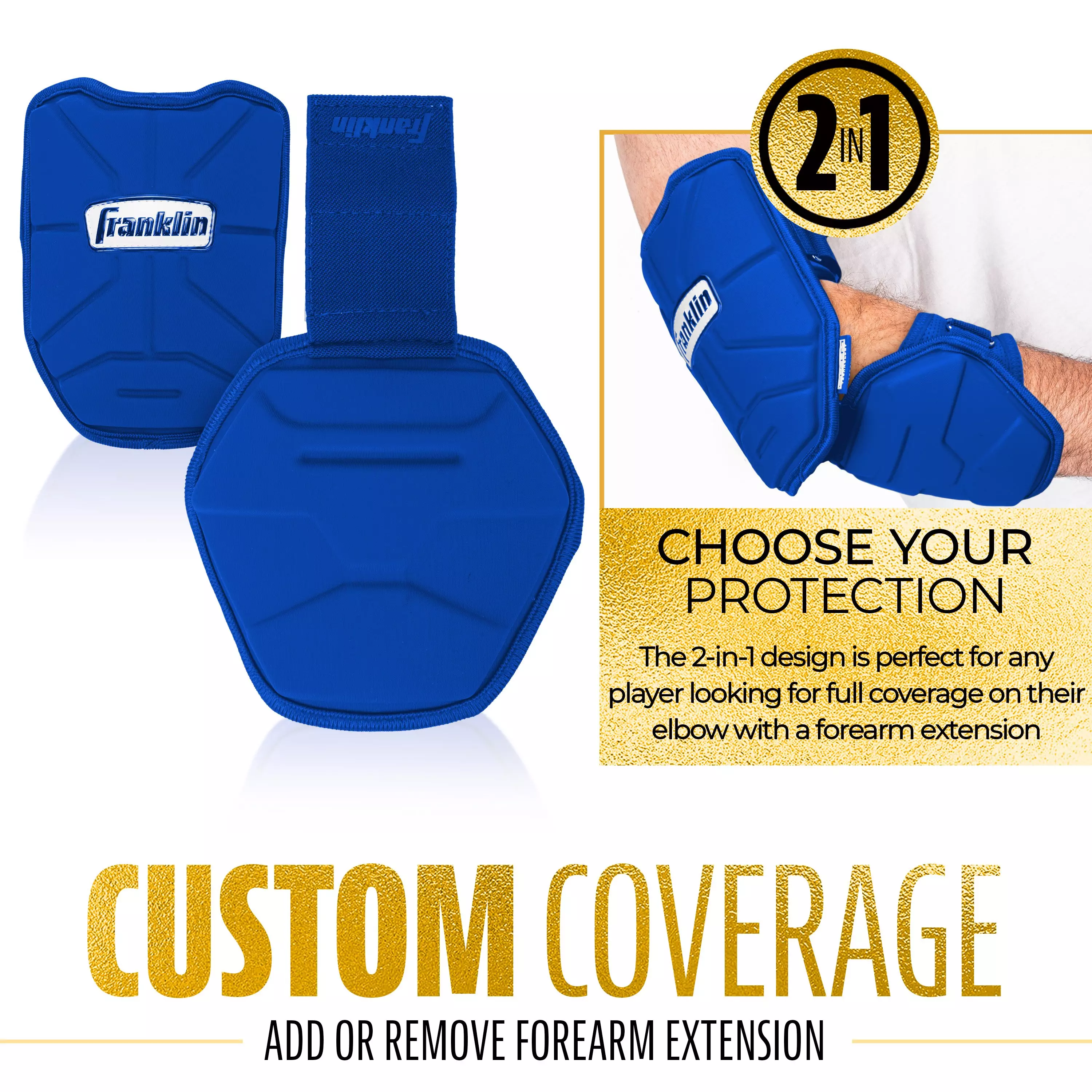 Franklin Sports Adult PRT Protective Elbow Guard - Royal - ROYAL