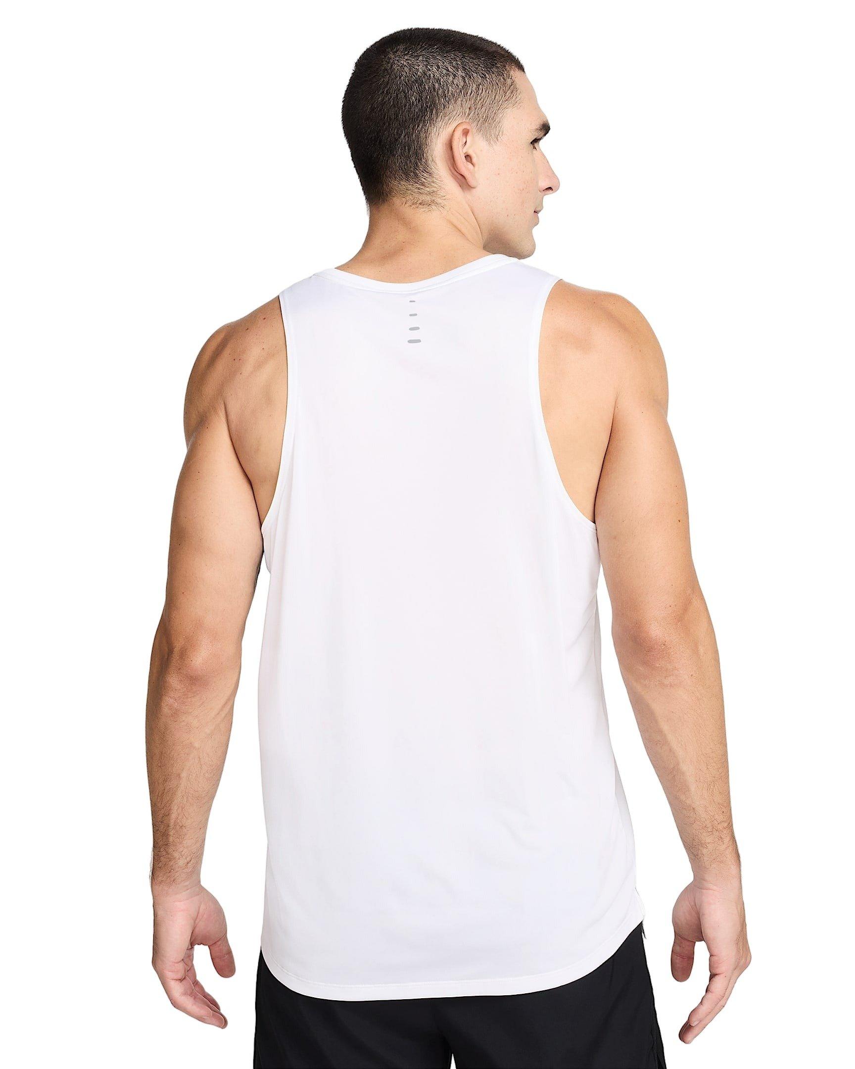 Nike Men's Stride ADV Dri-FIT Running Tank Top - WHITE Thumbnail View 2
