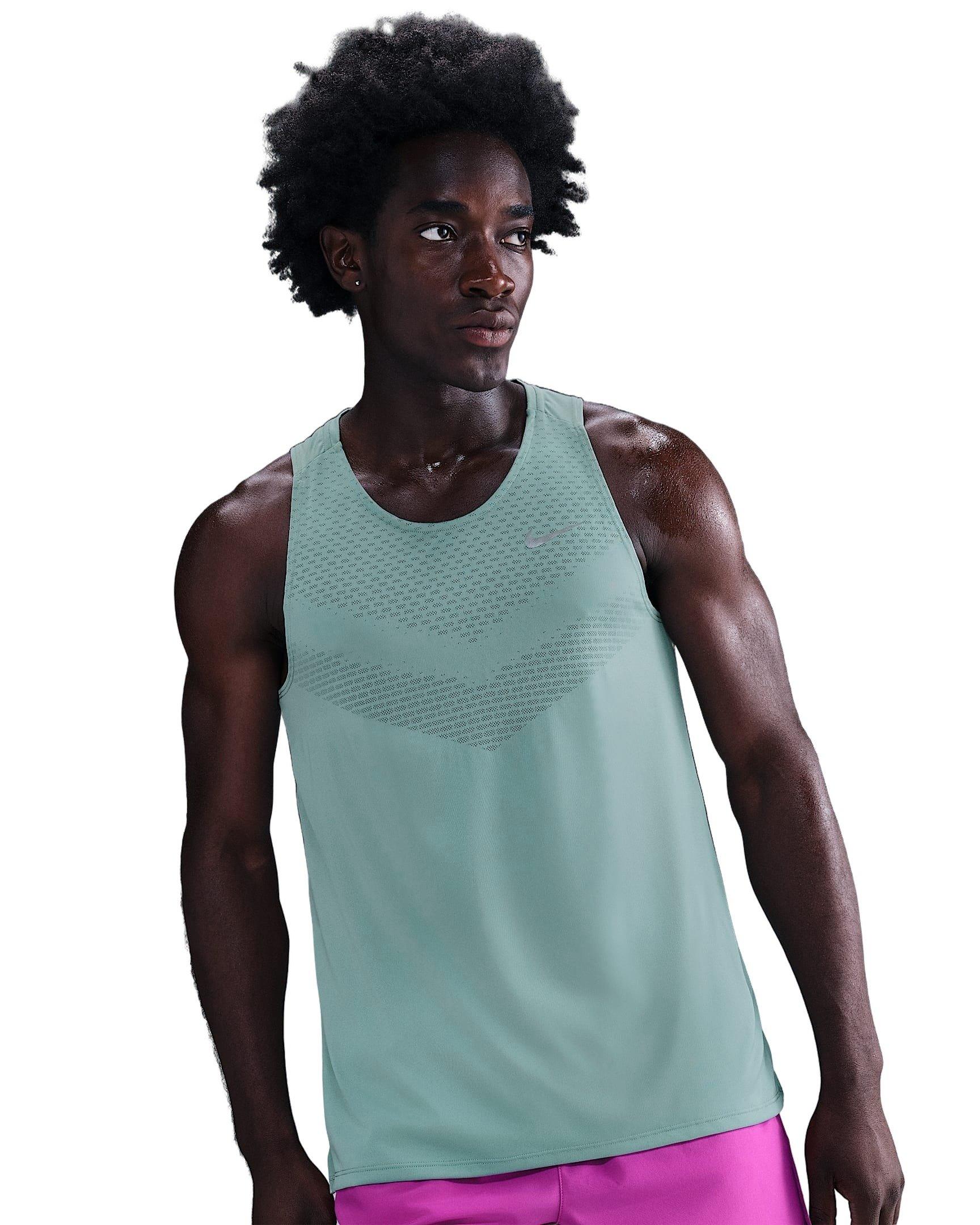 Nike Men's Stride ADV Dri-FIT Running Tank Top - GREEN Thumbnail View 1