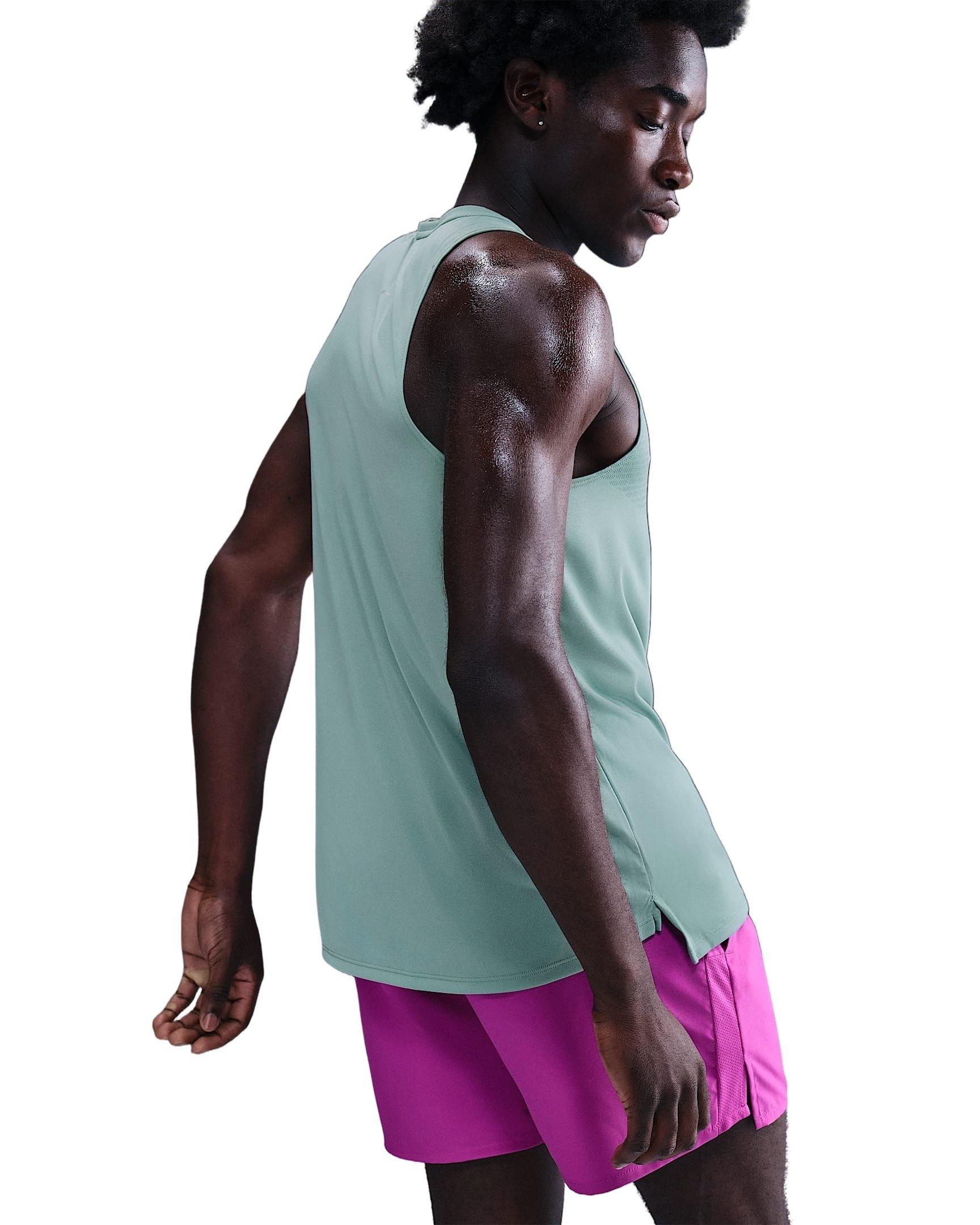 Nike Men's Stride ADV Dri-FIT Running Tank Top - GREEN Thumbnail View 2