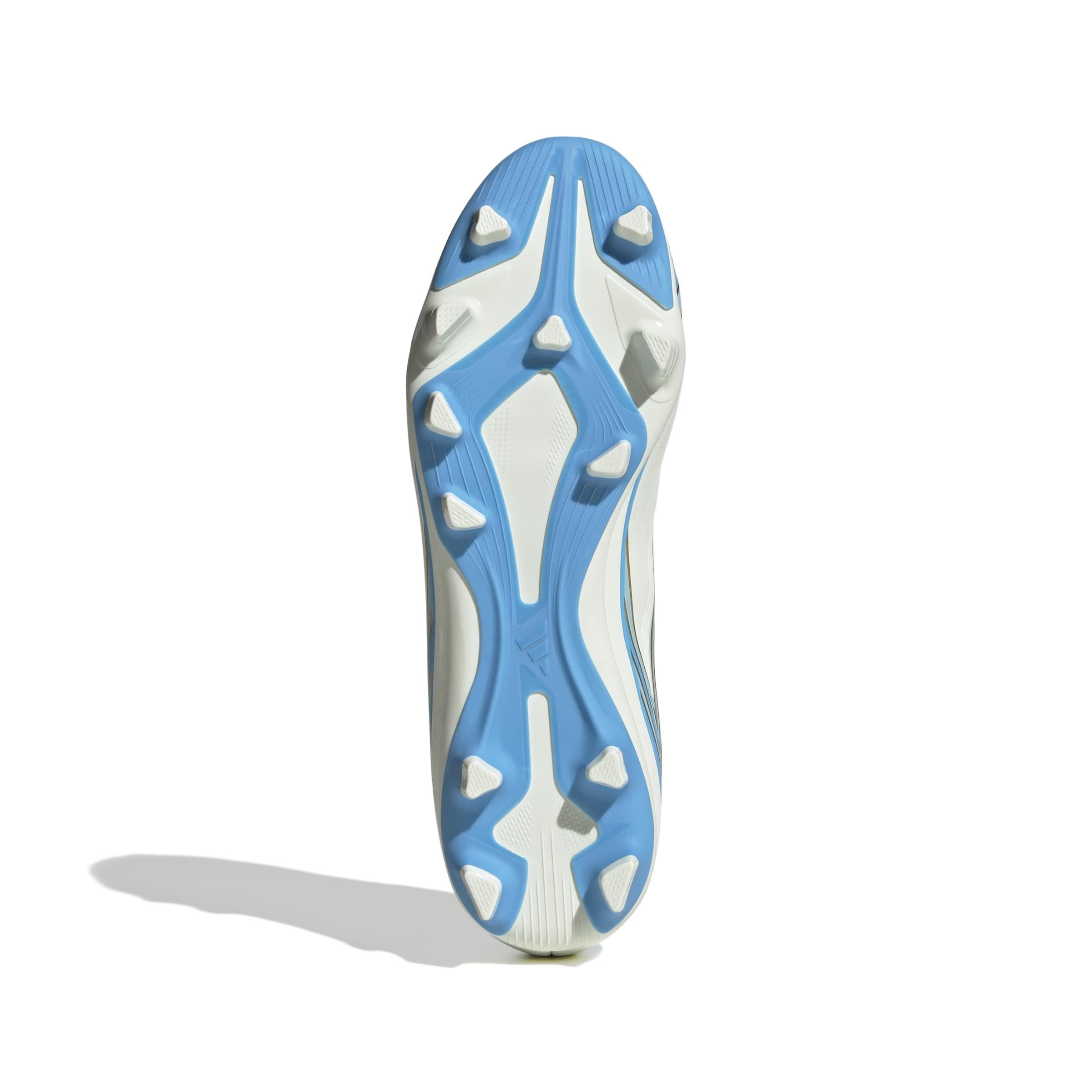 adidas F50 Messi Club MG "Ivory/Semi Blue Burst/Icey Blue" Men's Soccer Cleat - IVORY/BLUE/BLUE