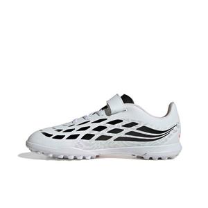 adidas Predator Club Hook & Loop Turf "White/Solar Turbo/Core Black" Grade School Kids' Soccer Shoe - WHITE/SOLAR/BLACK