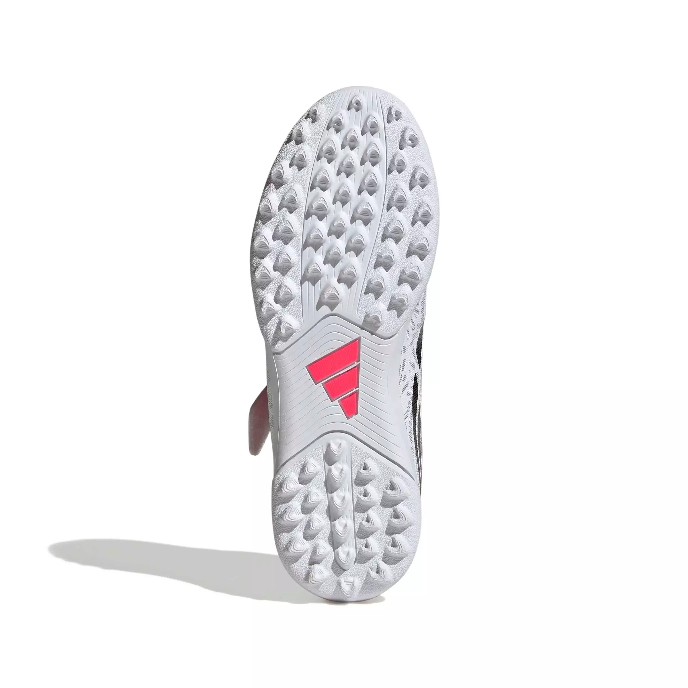 adidas Predator Club Hook & Loop Turf "White/Solar Turbo/Core Black" Grade School Kids' Soccer Shoe - WHITE/SOLAR/BLACK