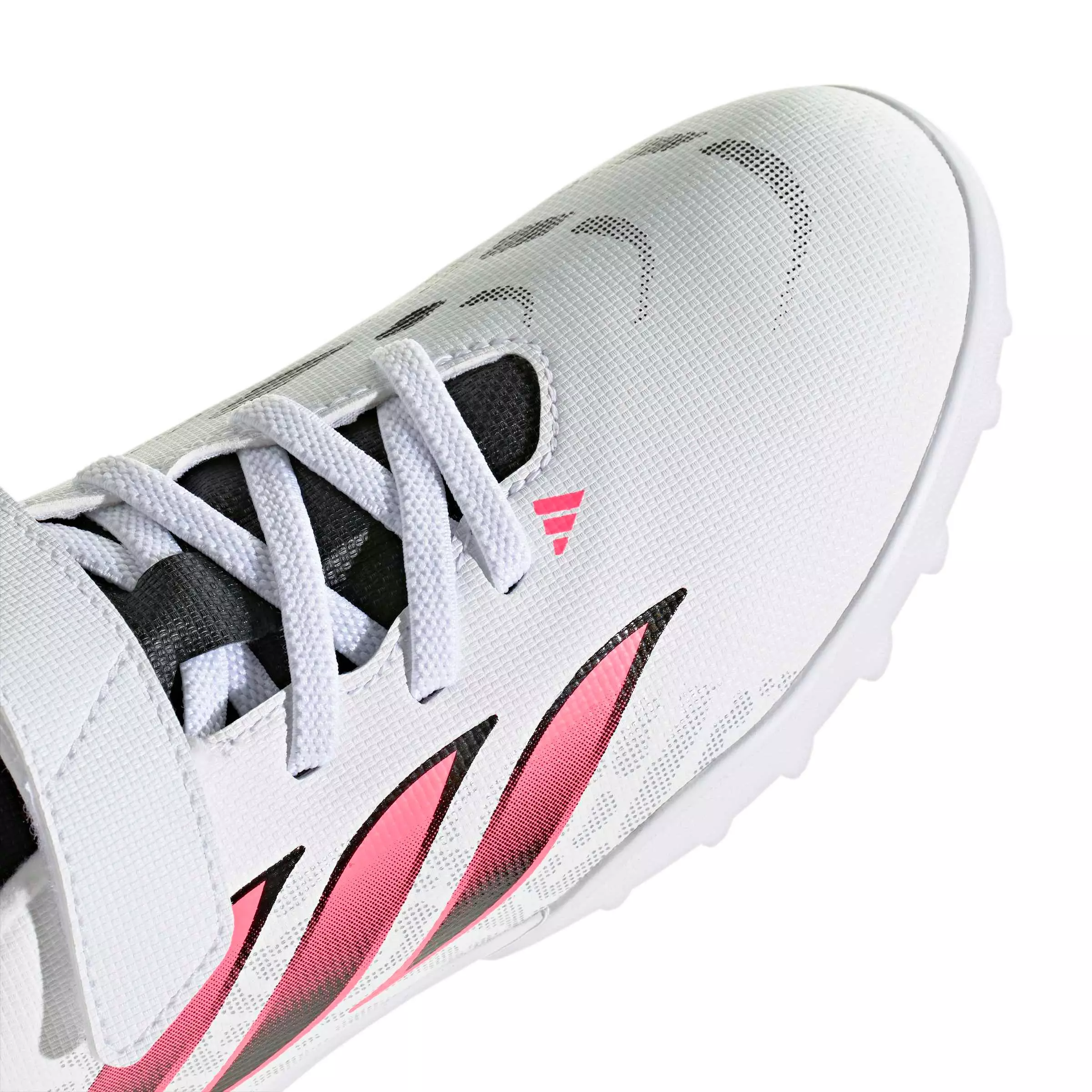 adidas Predator Club Hook & Loop Turf "White/Solar Turbo/Core Black" Grade School Kids' Soccer Shoe - WHITE/SOLAR/BLACK