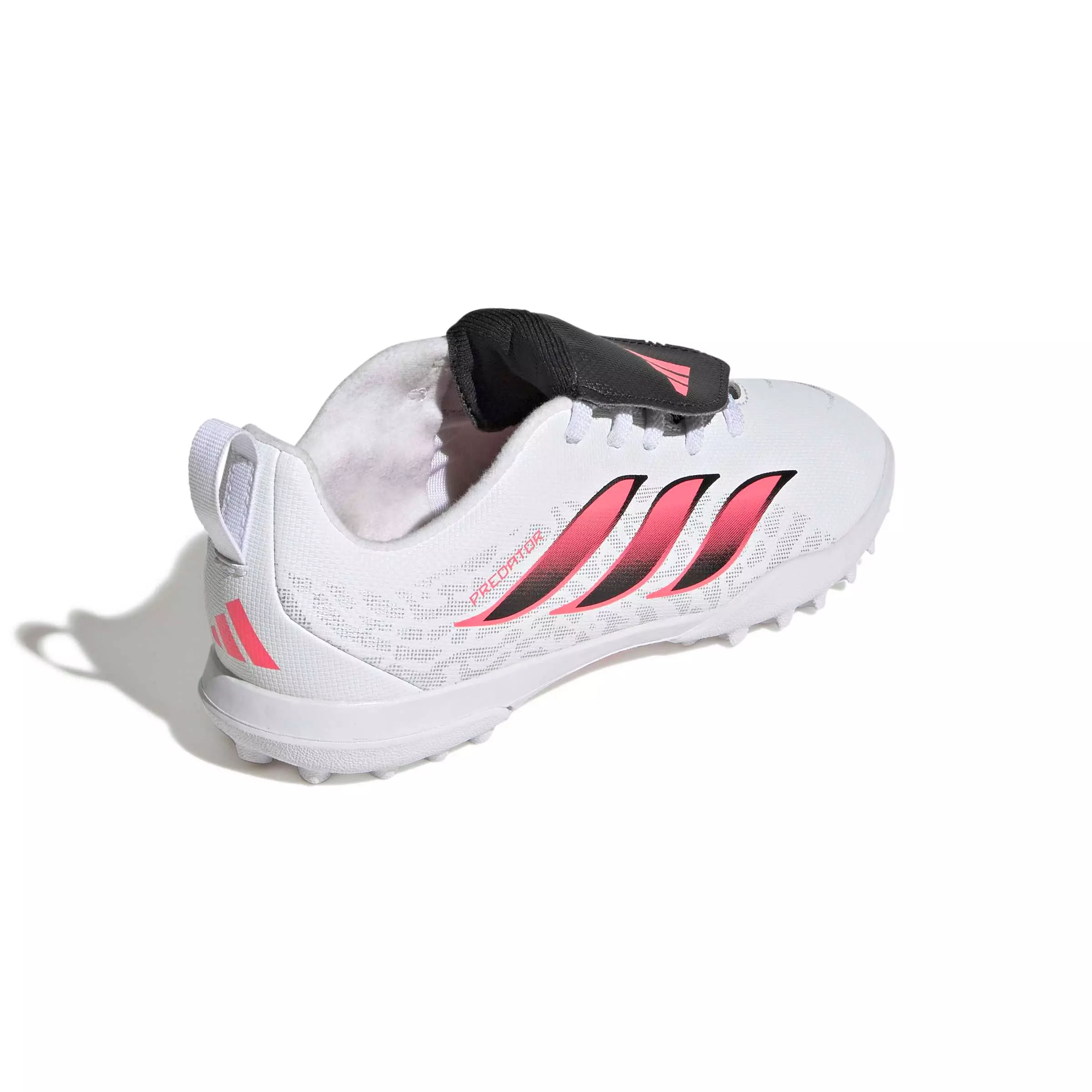 adidas Predator Club FO Tongue EL Turf "White/Solar Turbo/Core Black" Grade School Kids' Soccer Shoe - WHITE/SOLAR/BLACK
