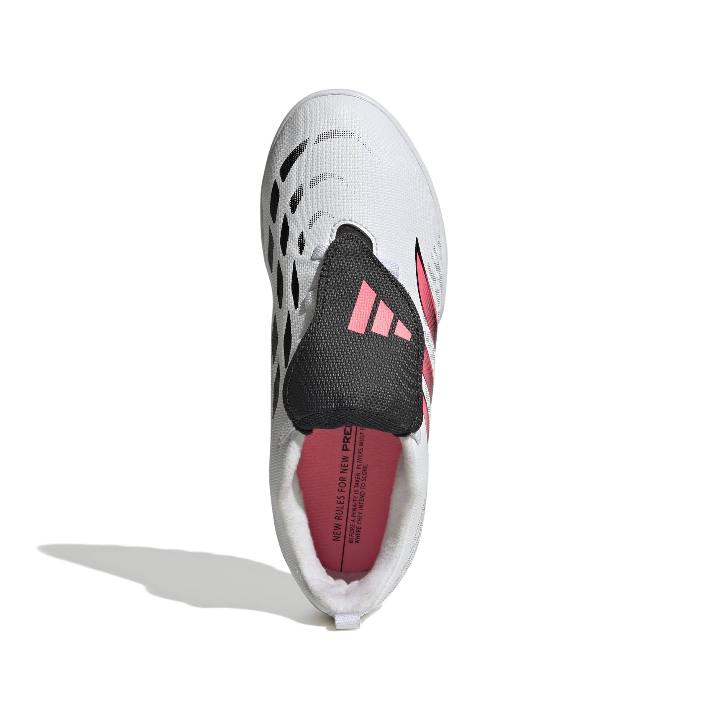 adidas Predator Club FO Tongue EL Turf "White/Solar Turbo/Core Black" Grade School Kids' Soccer Shoe - WHITE/SOLAR/BLACK