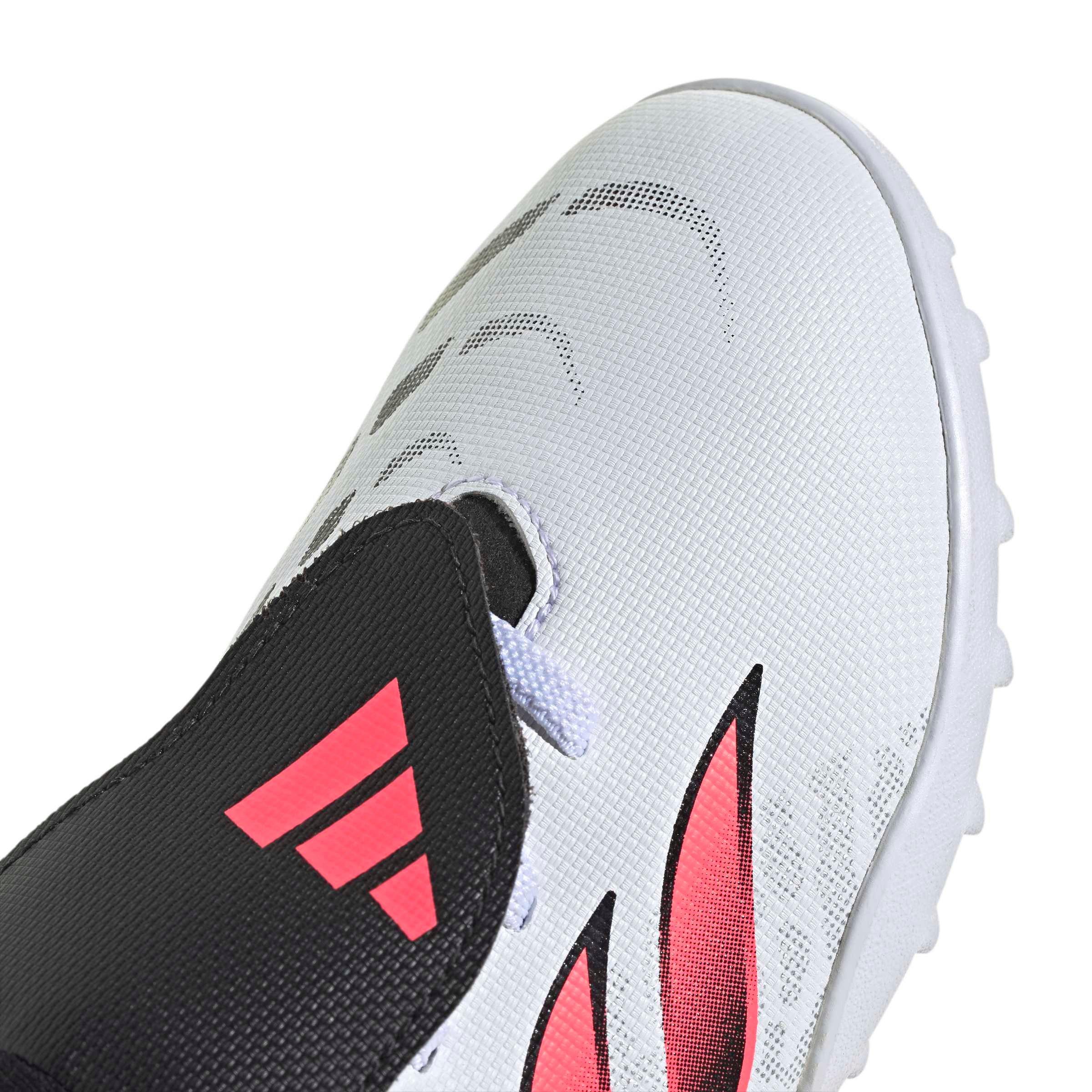 adidas Predator Club FO Tongue EL Turf "White/Solar Turbo/Core Black" Grade School Kids' Soccer Shoe - WHITE/SOLAR/BLACK