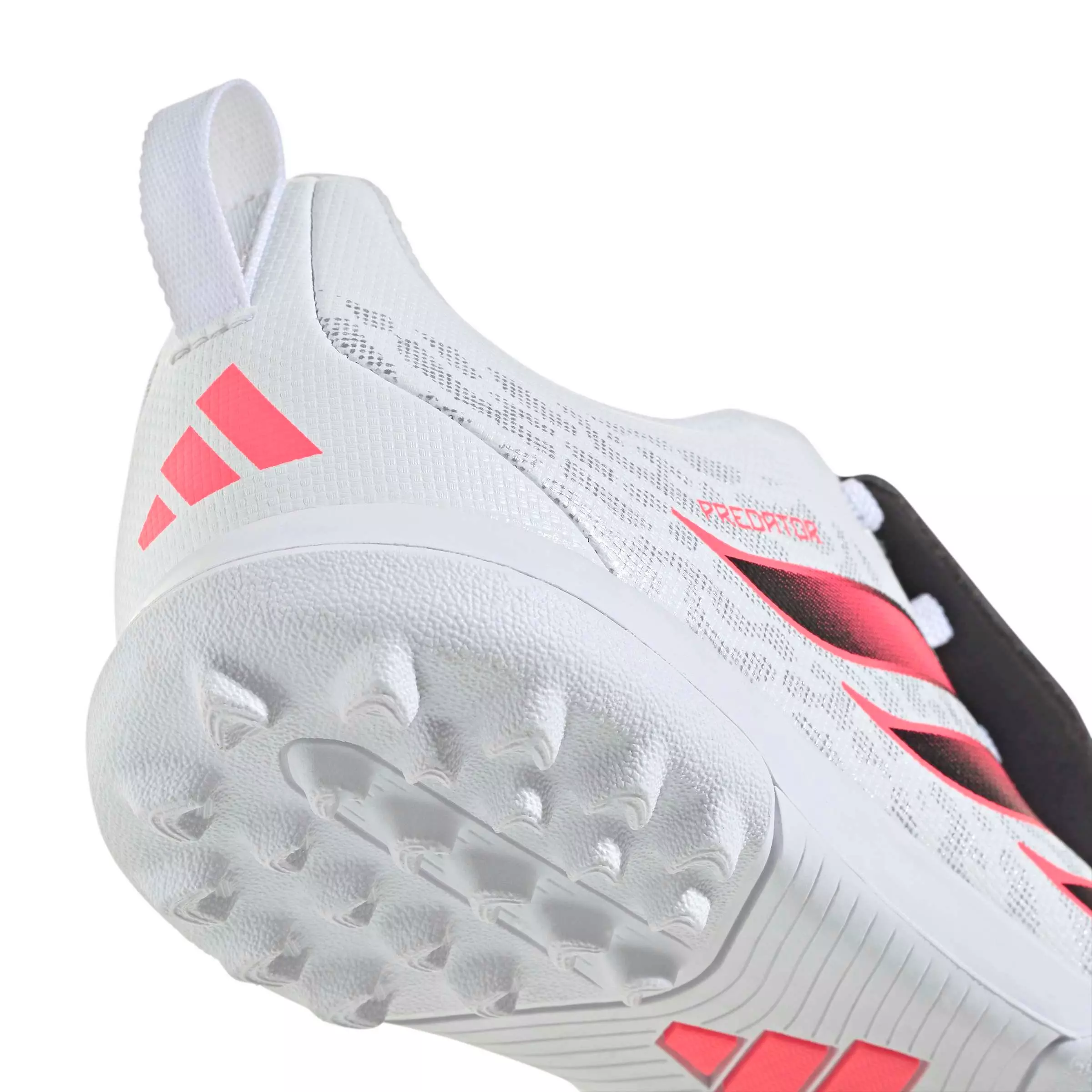 adidas Predator Club FO Tongue EL Turf "White/Solar Turbo/Core Black" Grade School Kids' Soccer Shoe - WHITE/SOLAR/BLACK