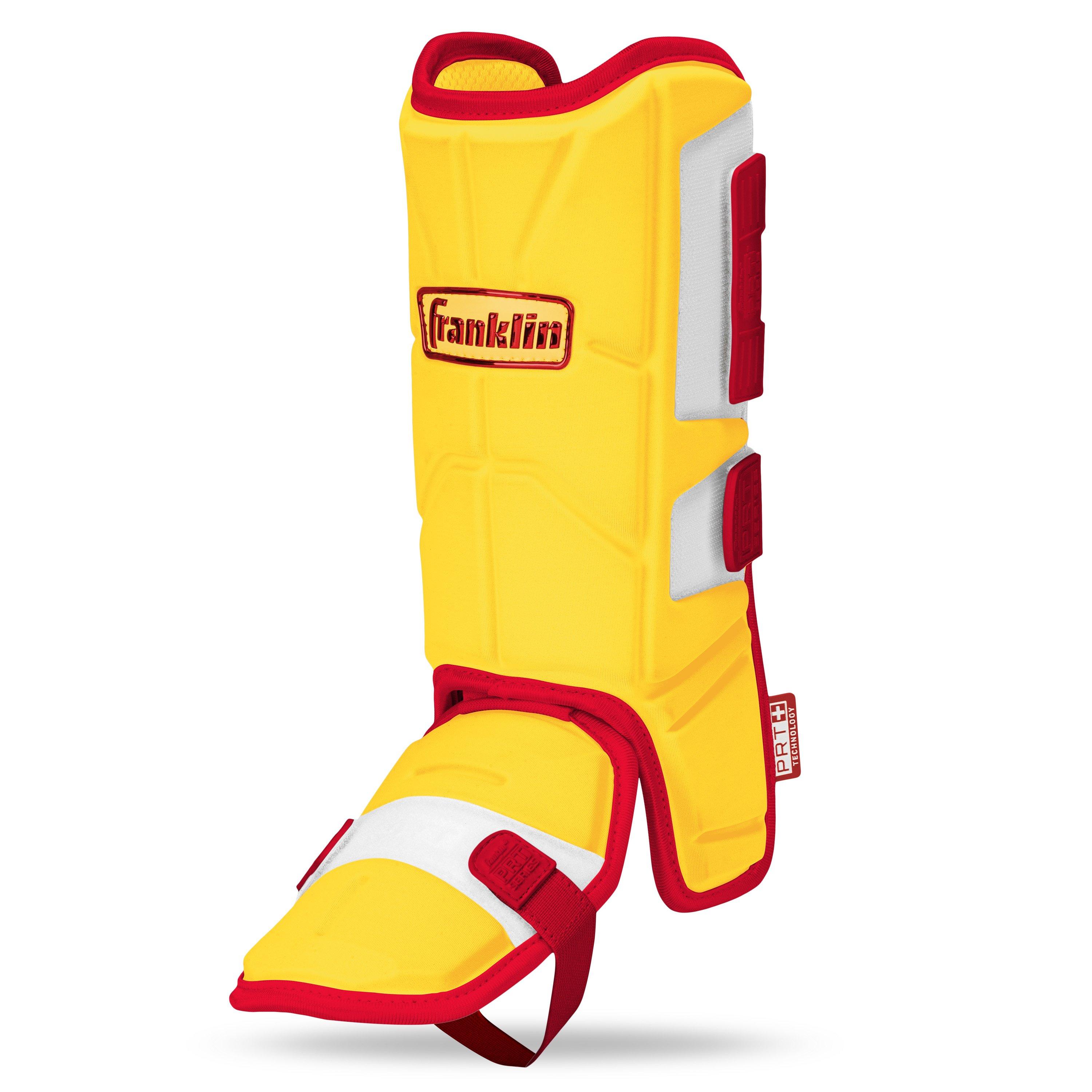 Franklin Sports Adult PRT Protective Leg Guard - Yellow/Red - YELLOW/RED Thumbnail View 1