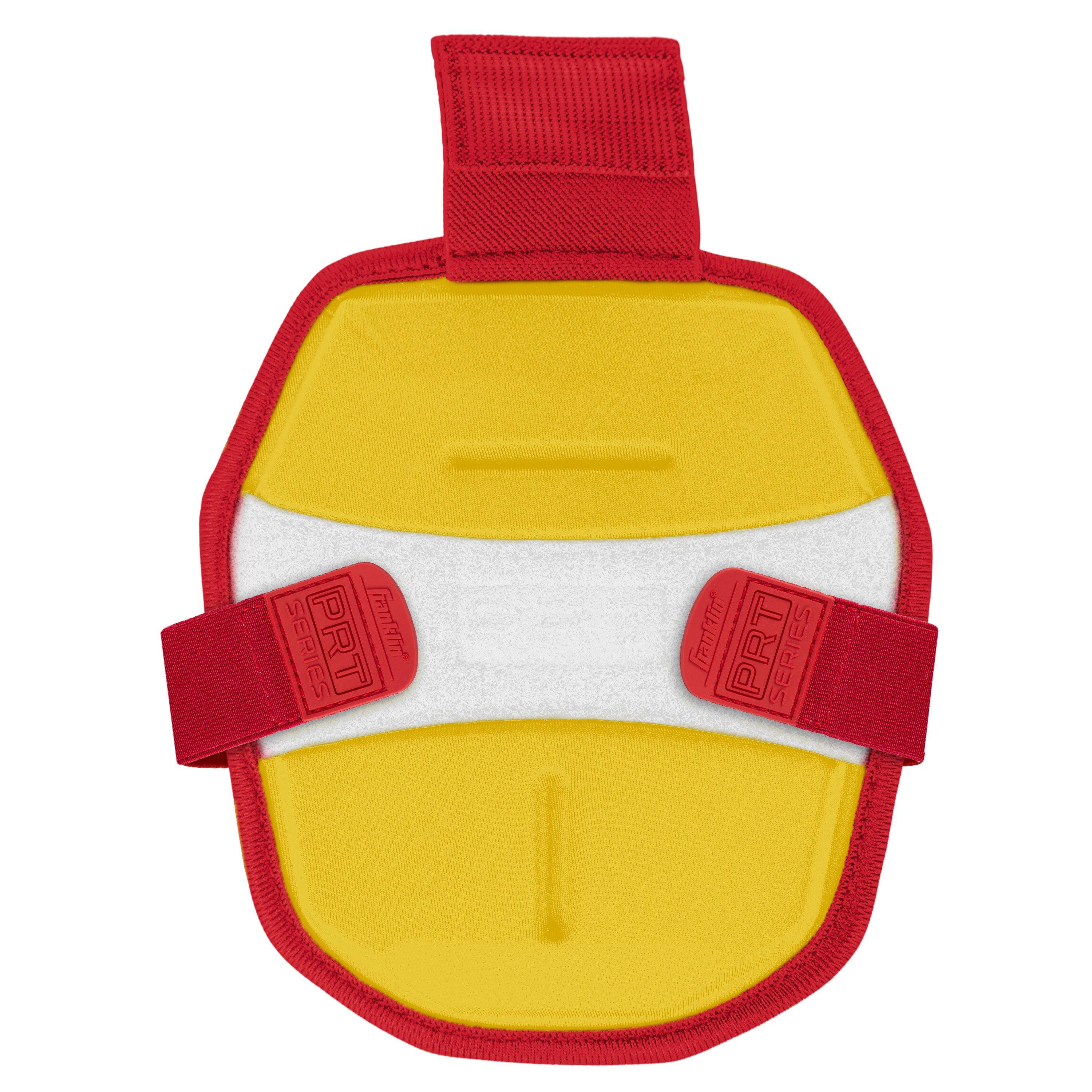 Franklin Sports Adult PRT Protective Leg Guard - Yellow/Red - YELLOW/RED Thumbnail View 2