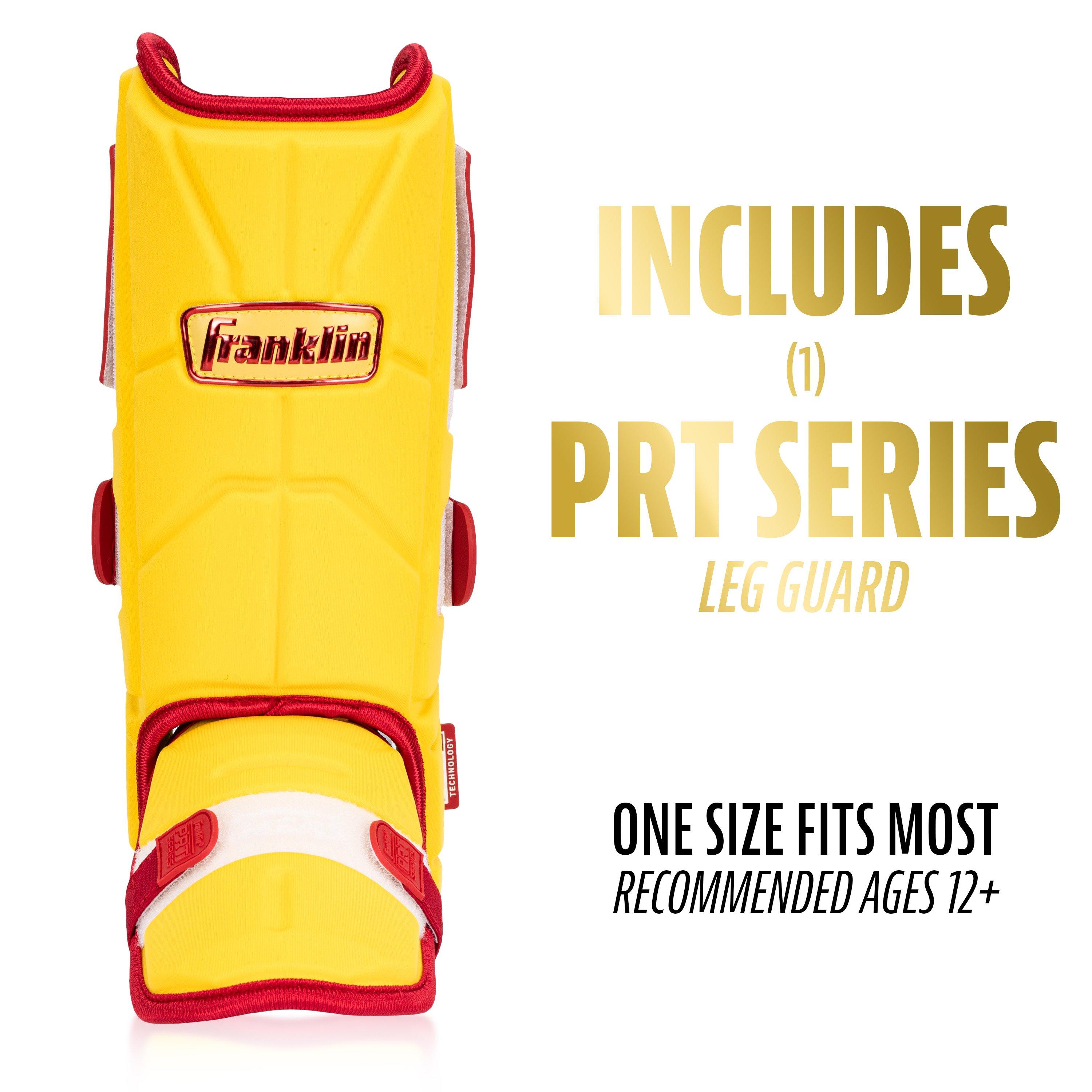 Franklin Sports Adult PRT Protective Leg Guard - Yellow/Red - YELLOW/RED Thumbnail View 9
