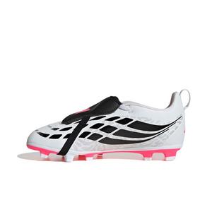 adidas Predator Club Fold-Over Tongue MG "White/Solar Turbo/Black" Grade School Kids' Soccer Cleat - WHITE/SOLAR/BLACK