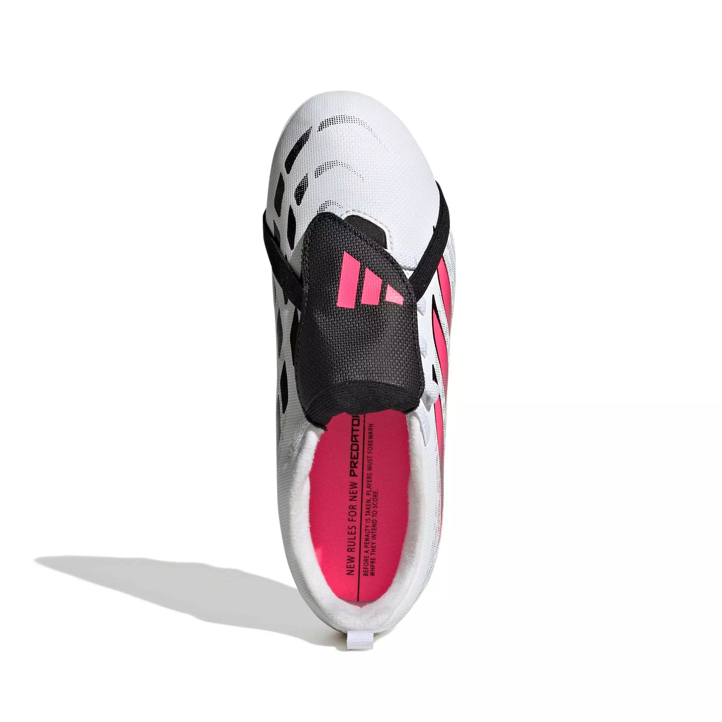 adidas Predator Club Fold-Over Tongue MG "White/Solar Turbo/Black" Grade School Kids' Soccer Cleat - WHITE/SOLAR/BLACK