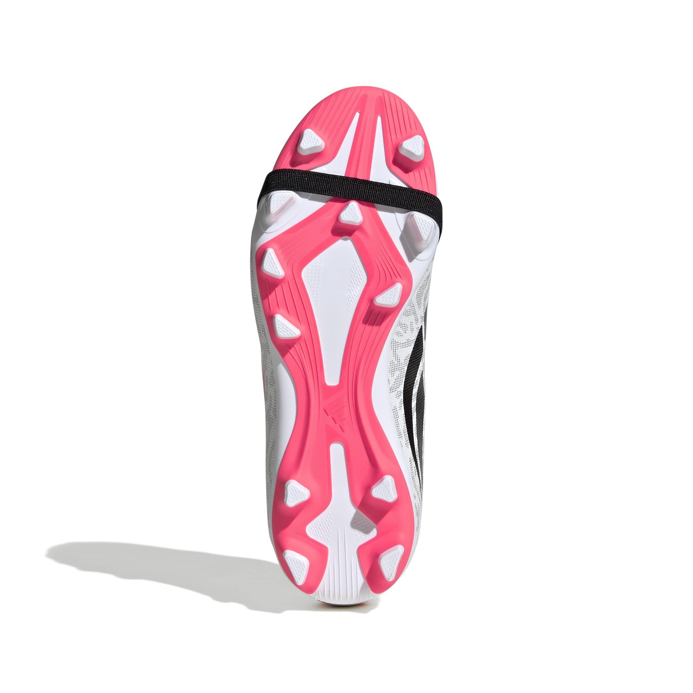 adidas Predator Club Fold-Over Tongue MG "White/Solar Turbo/Black" Grade School Kids' Soccer Cleat - WHITE/SOLAR/BLACK