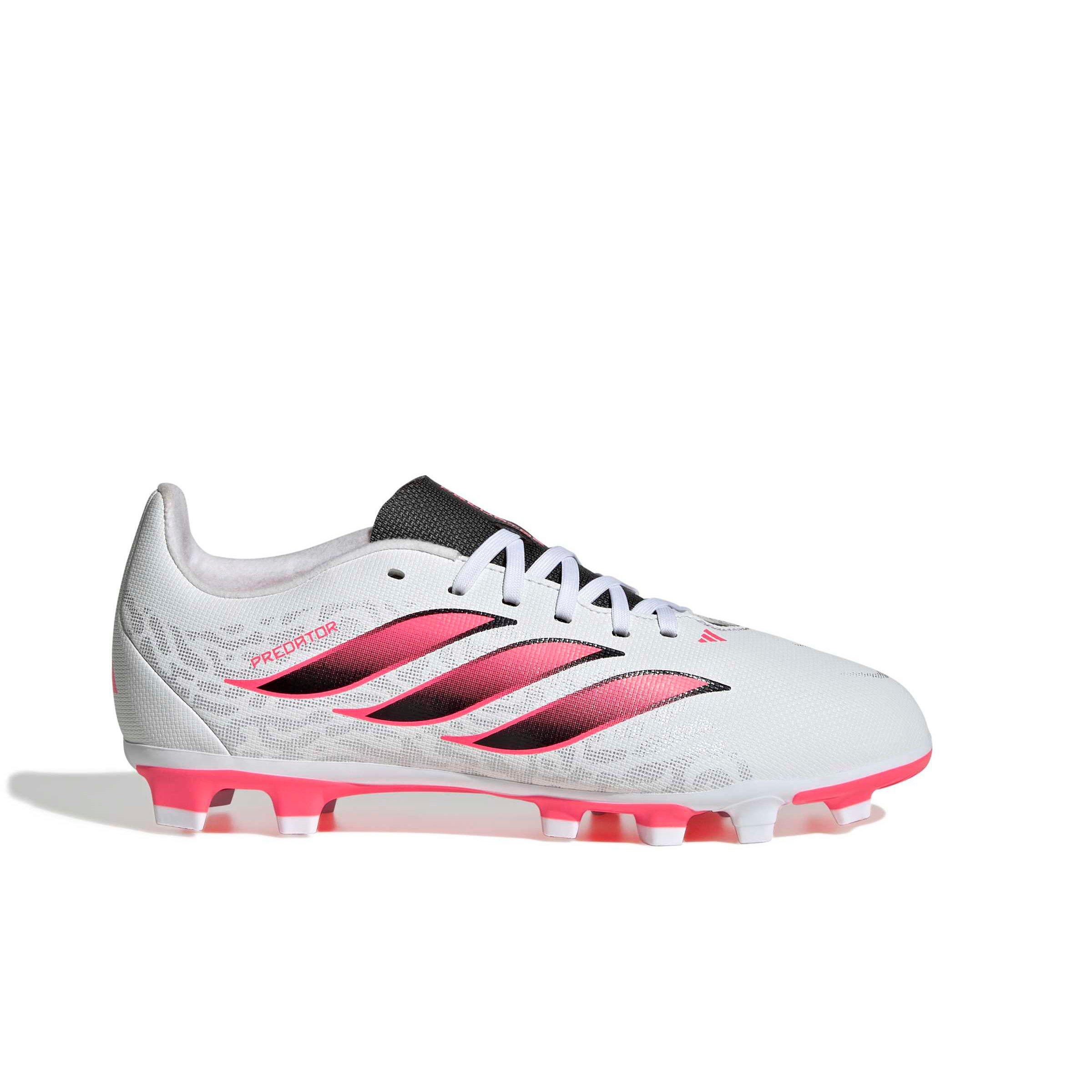 adidas Predator Club MG "Ftwr White/Solar Turbo/Core Black" Grade School Kids' Soccer Cleat - WHITE/SOLAR/BLACK
