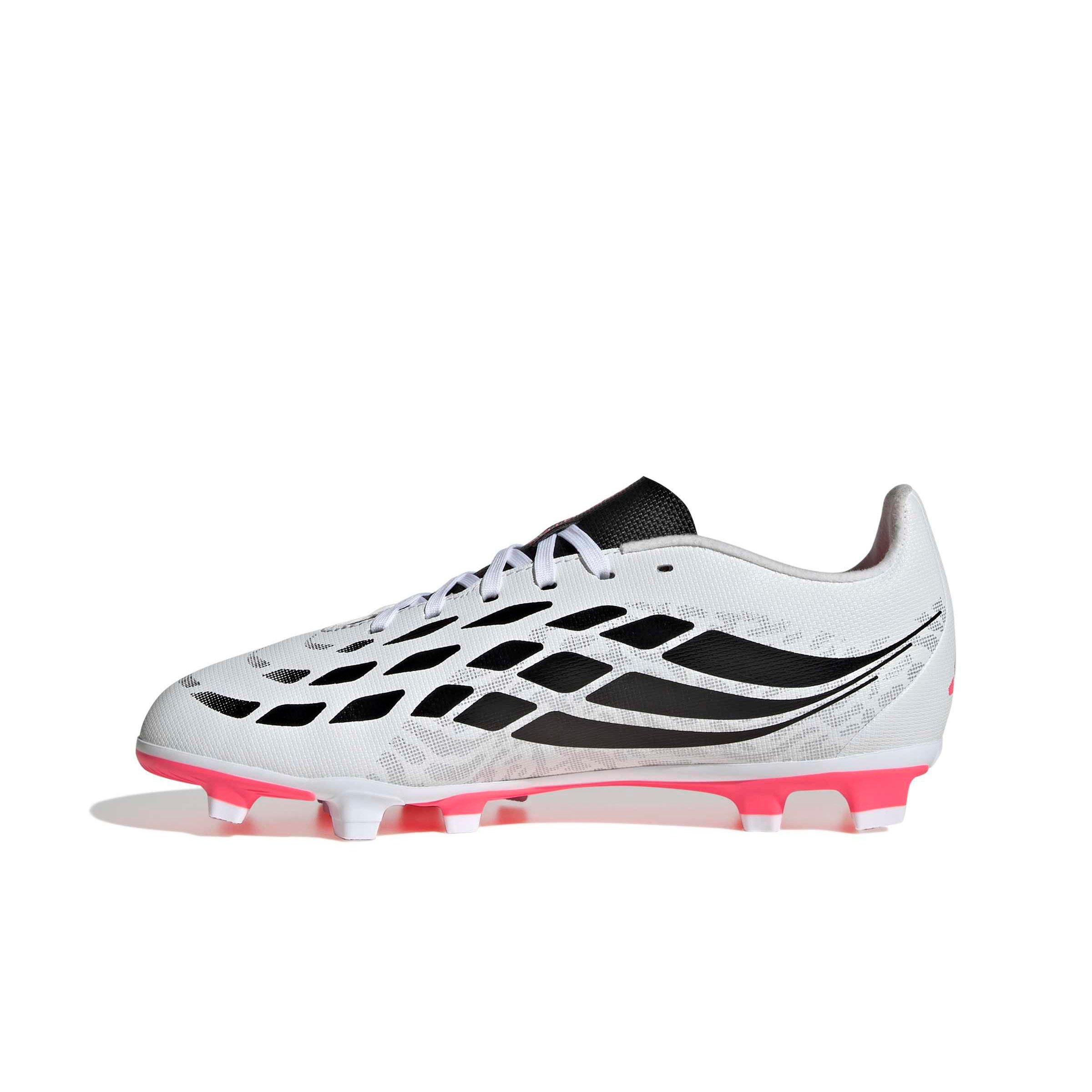 adidas Predator Club MG "Ftwr White/Solar Turbo/Core Black" Grade School Kids' Soccer Cleat - WHITE/SOLAR/BLACK