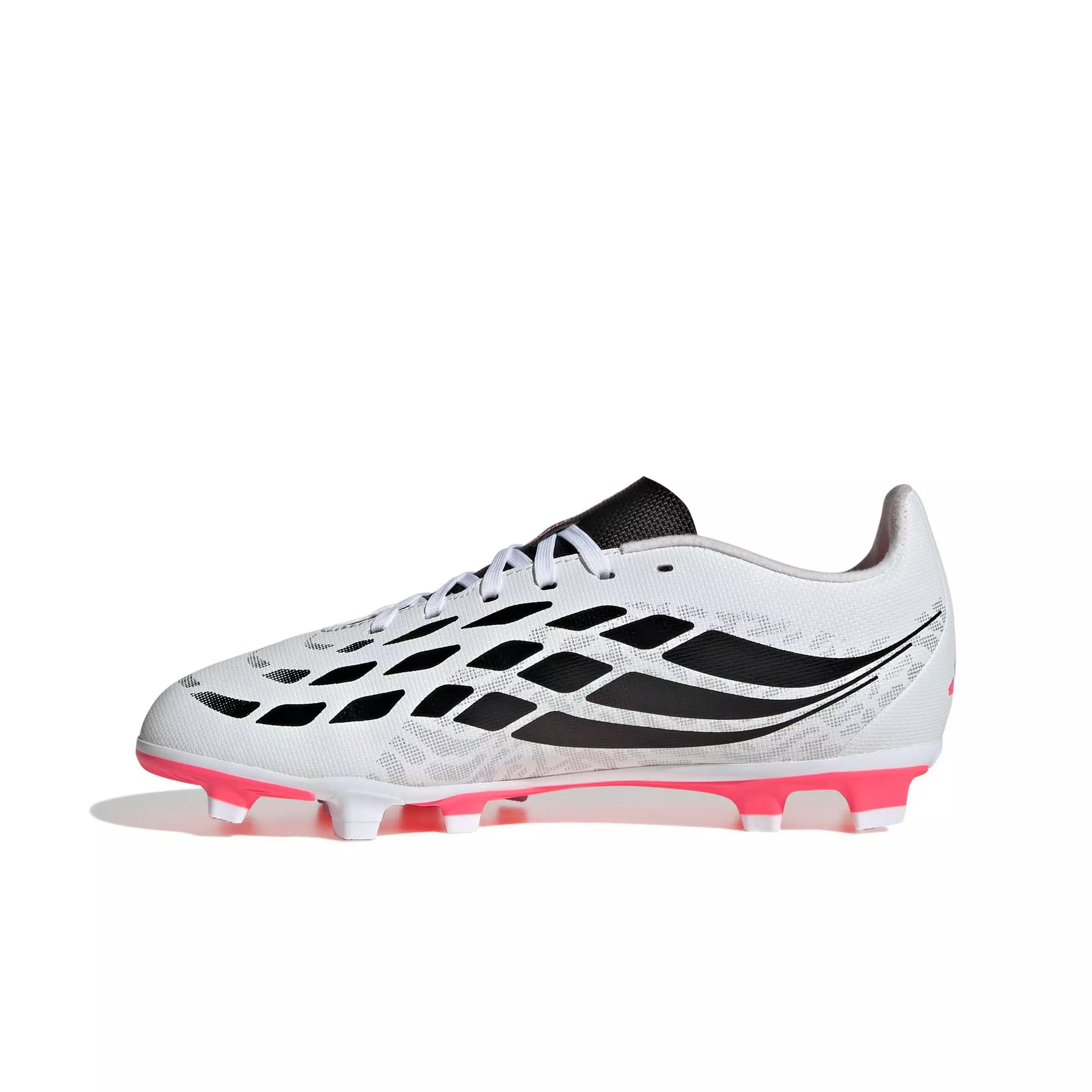 adidas Predator Club MG "Ftwr White/Solar Turbo/Core Black" Grade School Kids' Soccer Cleat - WHITE/SOLAR/BLACK