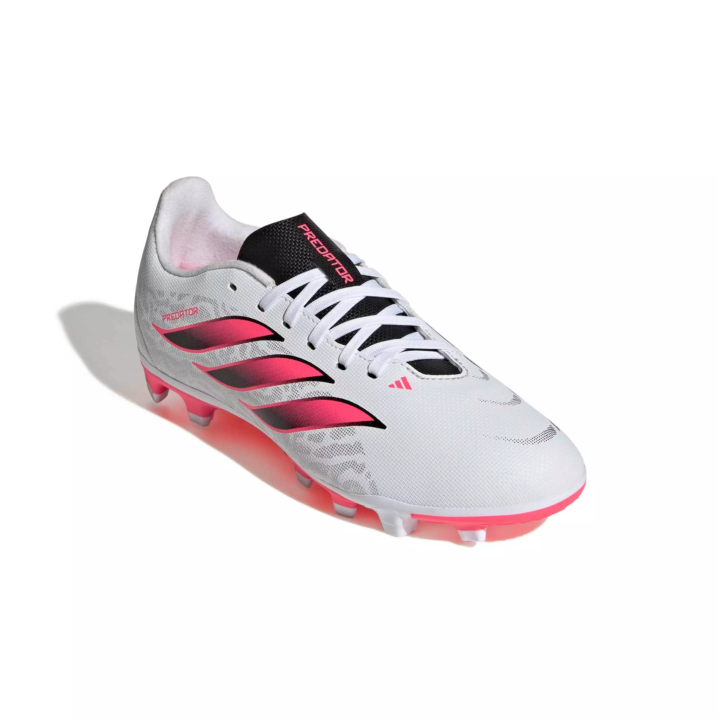 adidas Predator Club MG "Ftwr White/Solar Turbo/Core Black" Grade School Kids' Soccer Cleat - WHITE/SOLAR/BLACK