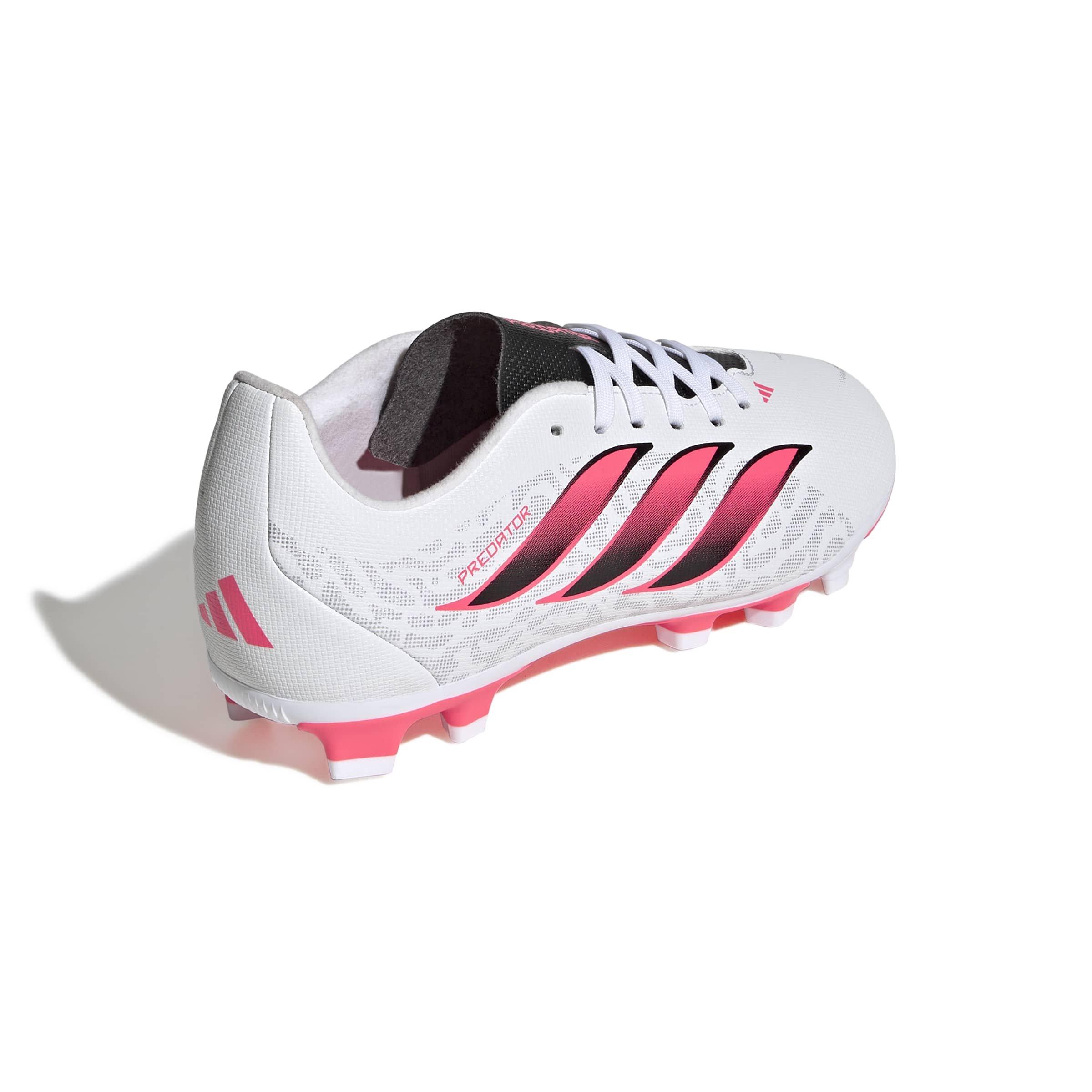 adidas Predator Club MG "Ftwr White/Solar Turbo/Core Black" Grade School Kids' Soccer Cleat - WHITE/SOLAR/BLACK