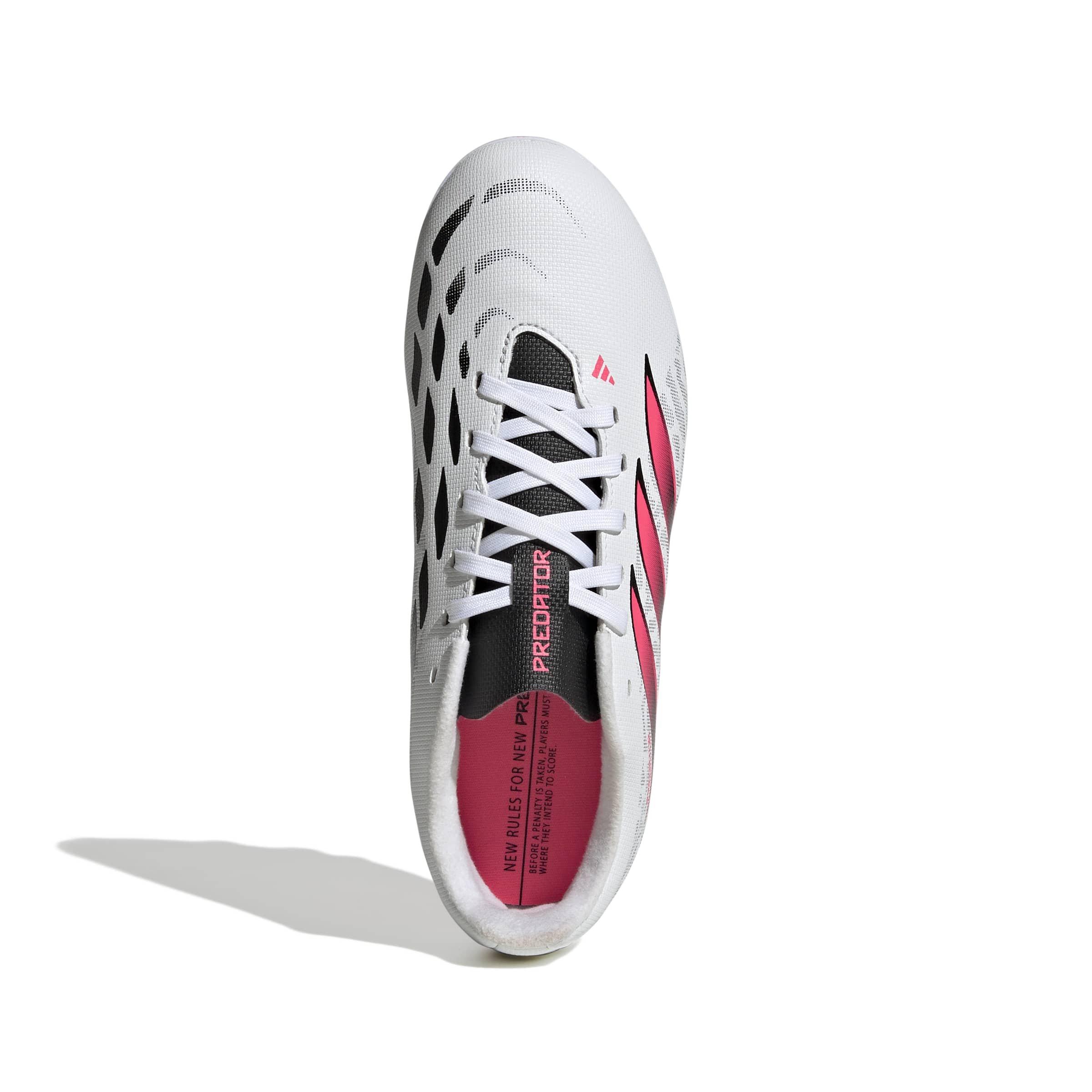 adidas Predator Club MG "Ftwr White/Solar Turbo/Core Black" Grade School Kids' Soccer Cleat - WHITE/SOLAR/BLACK