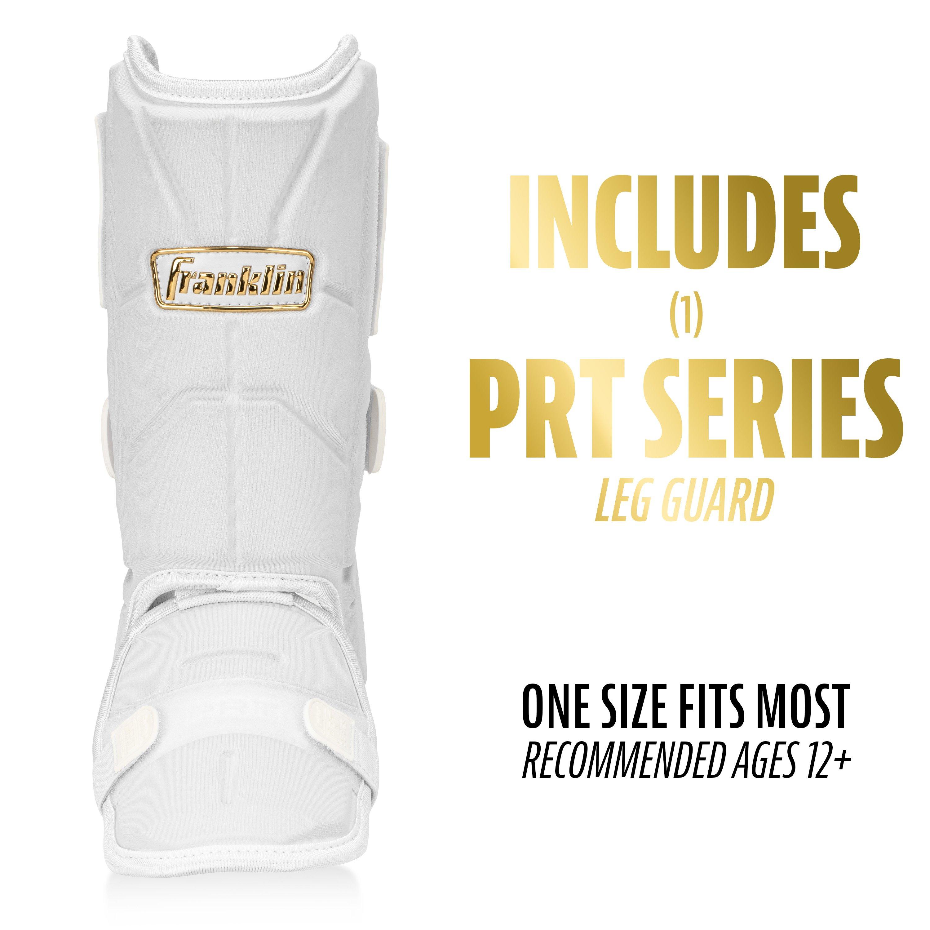 Franklin Sports Adult PRT Protective Leg Guard - White/Gold - WHITE/GOLD Thumbnail View 9