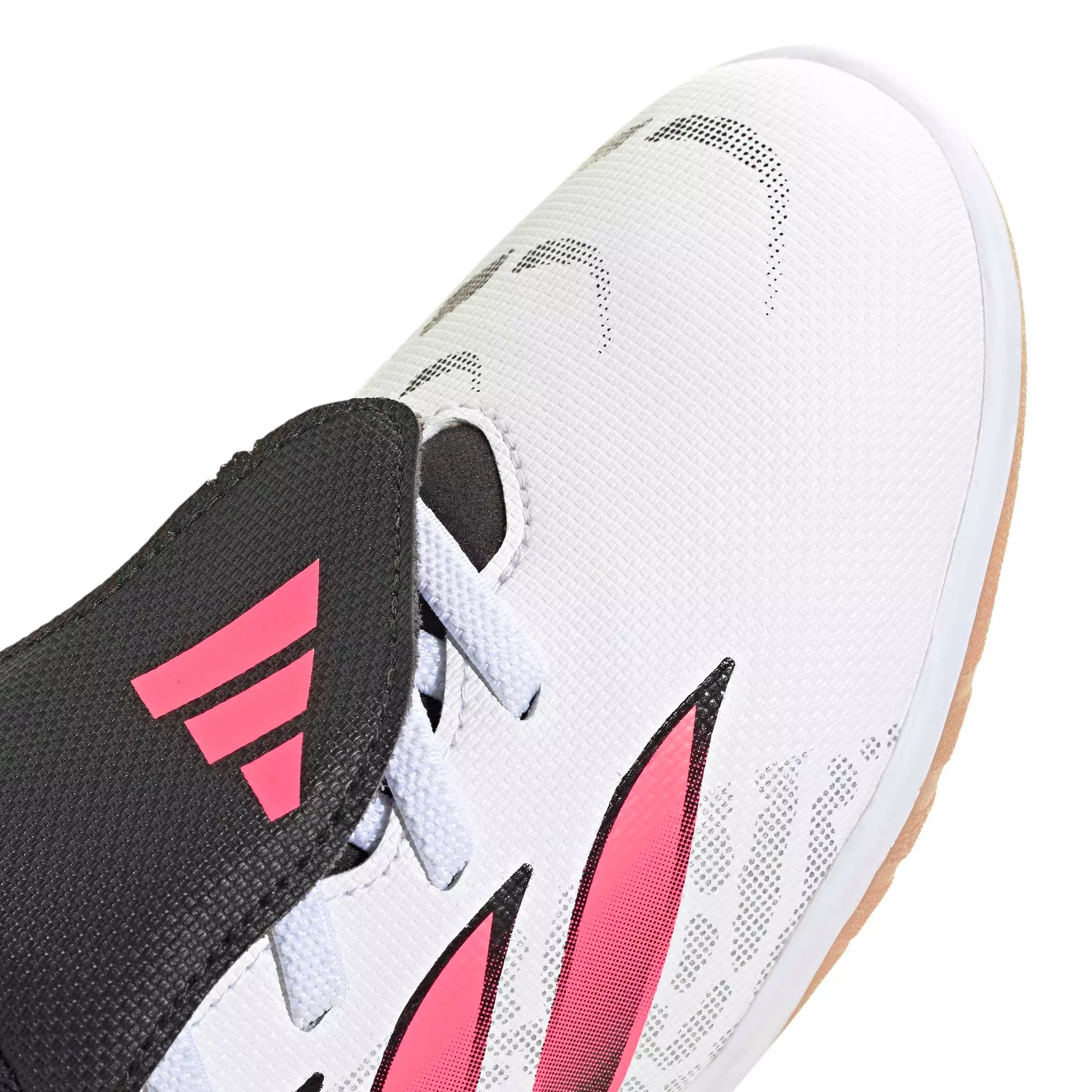 adidas Predator Club Fold-Over Tongue IC "White/Solar Turbo/Black" Grade School Kids' Soccer Shoe - WHITE/SOLAR/BLACK