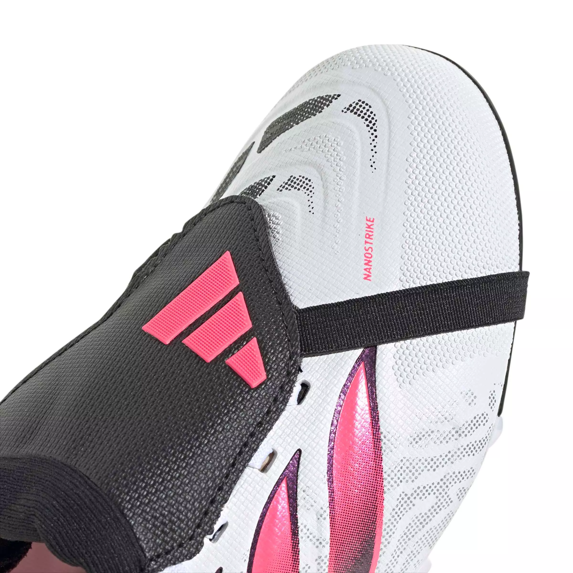 adidas Predator League Fold-Over Tongue FG "White/Solar Turbo/Black" Grade School Kids' Soccer Cleat - WHITE/SOLAR/BLACK